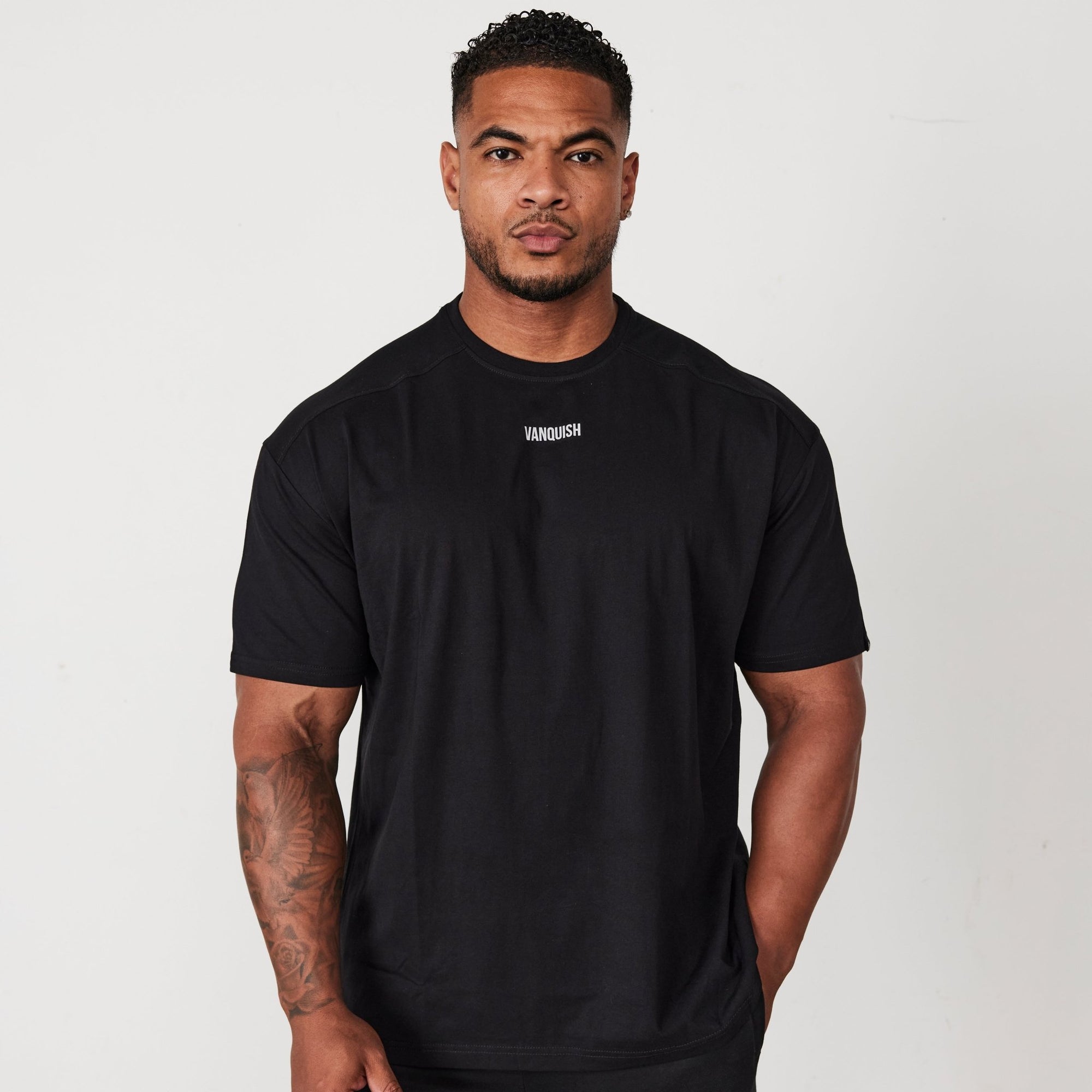 Vanquish Essential Black Oversized T Shirt - Vanquish Fitness