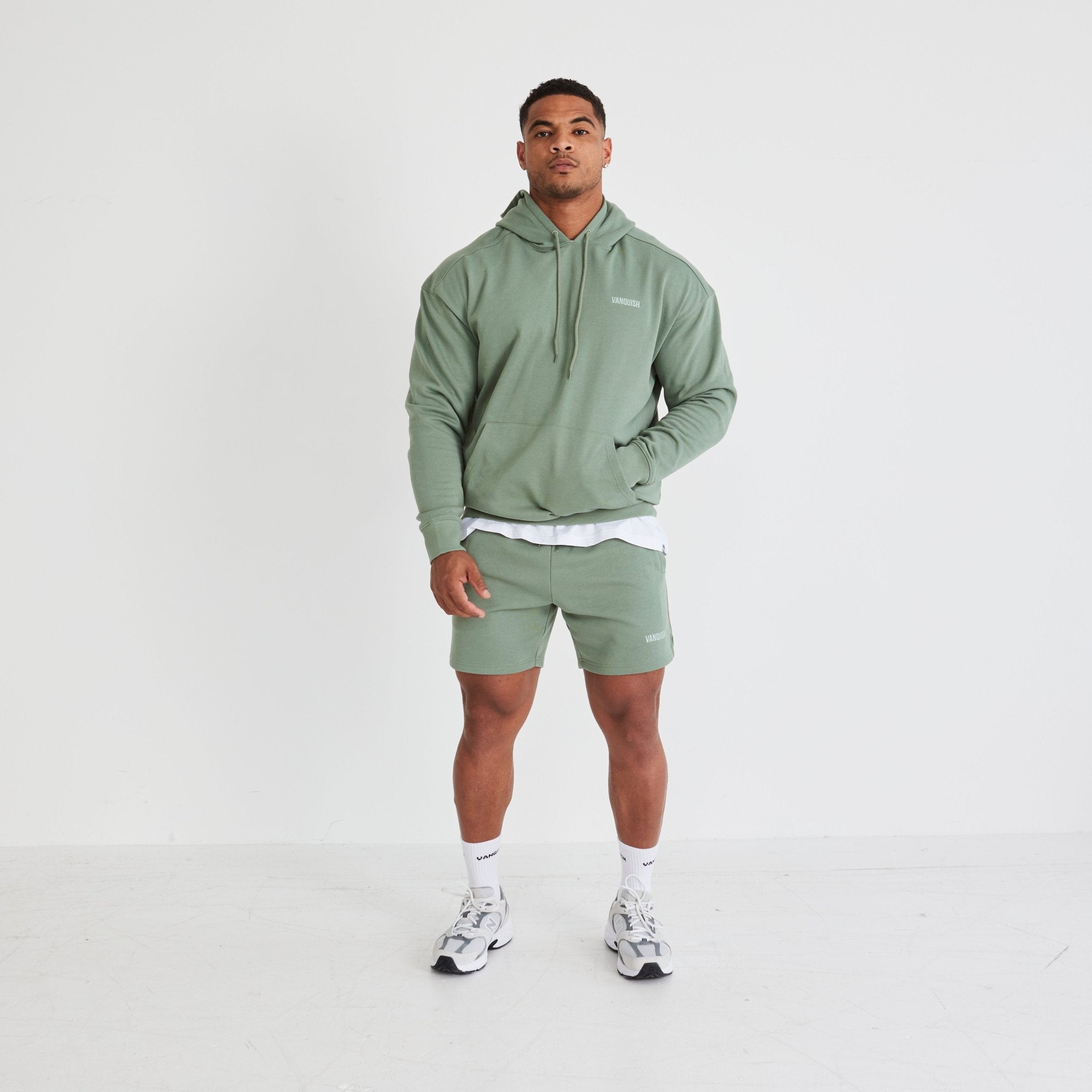 Vanquish Essential Green Oversized Pullover Hoodie - Vanquish Fitness