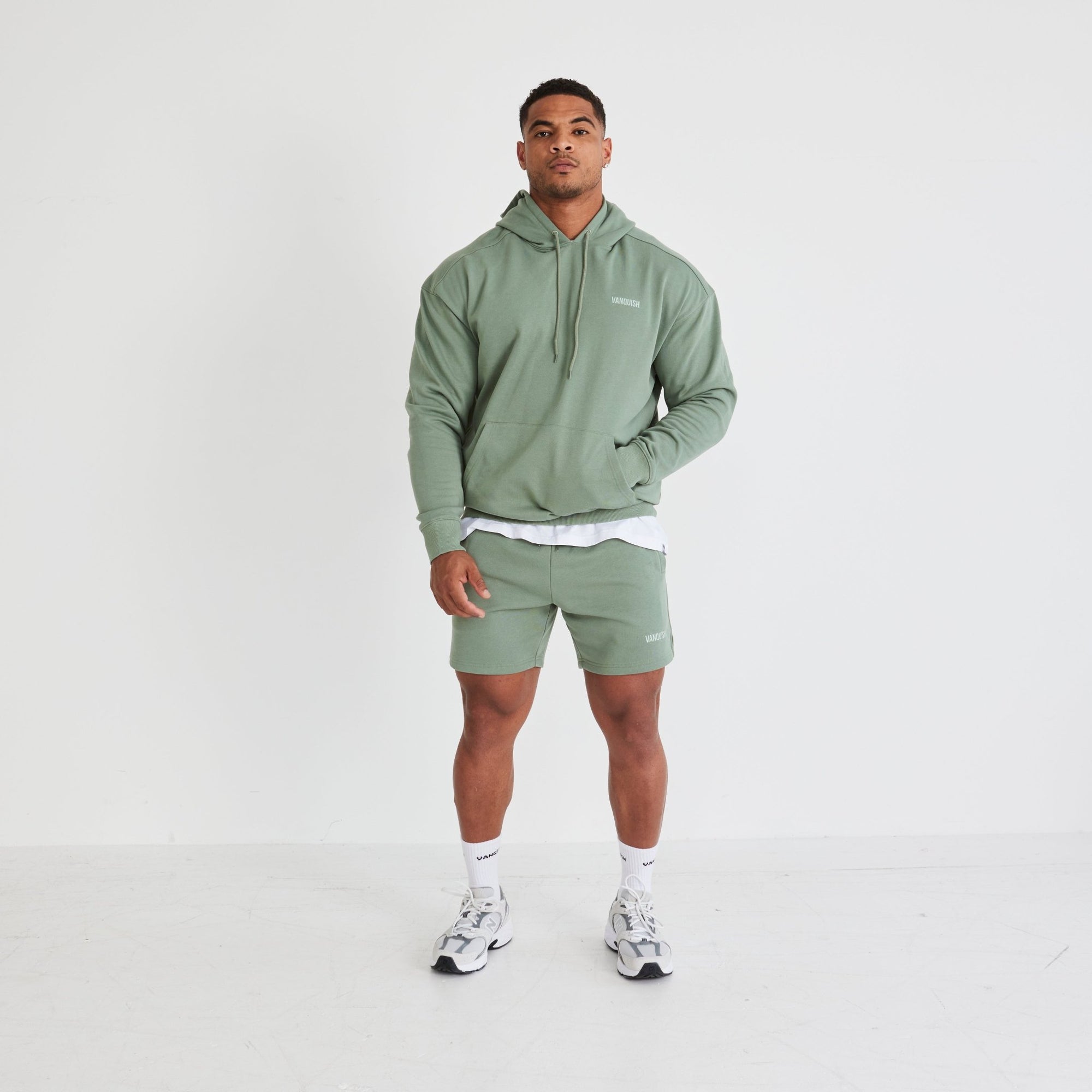 Vanquish Essential Green Oversized Pullover Hoodie - Vanquish Fitness