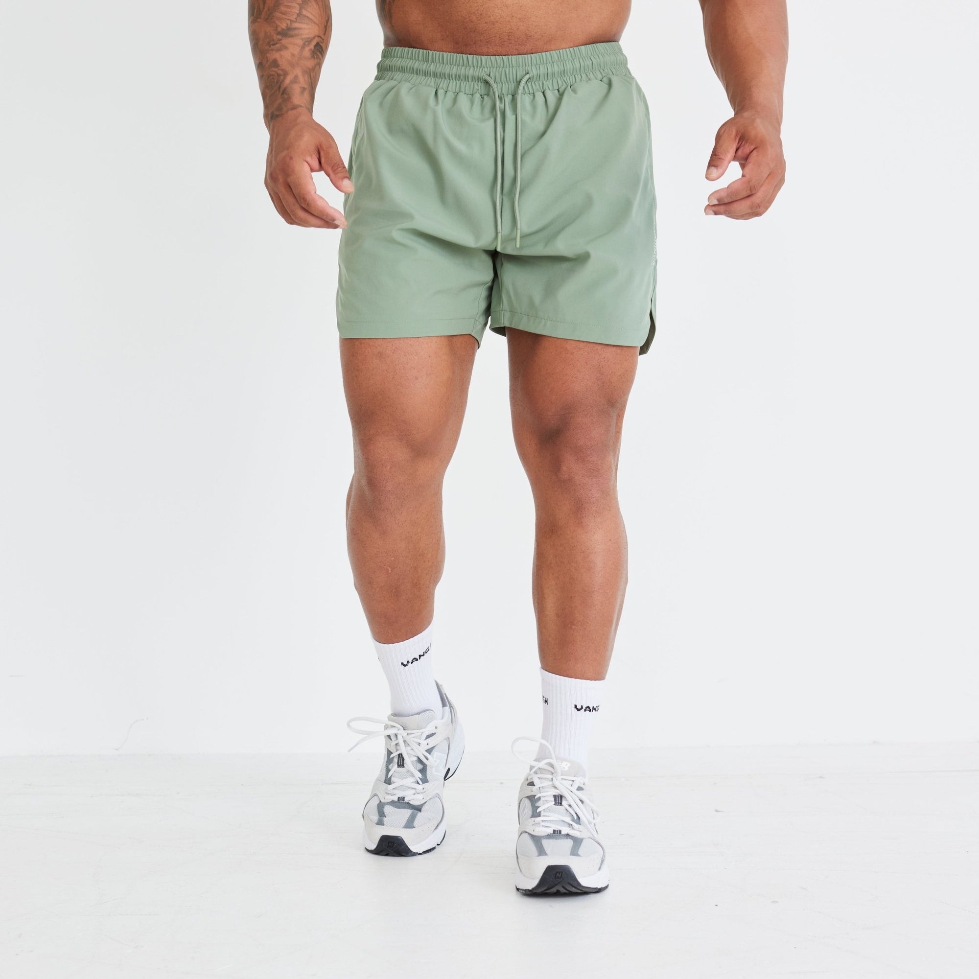 Vanquish Essential Green Performance 4" Shorts - Vanquish Fitness