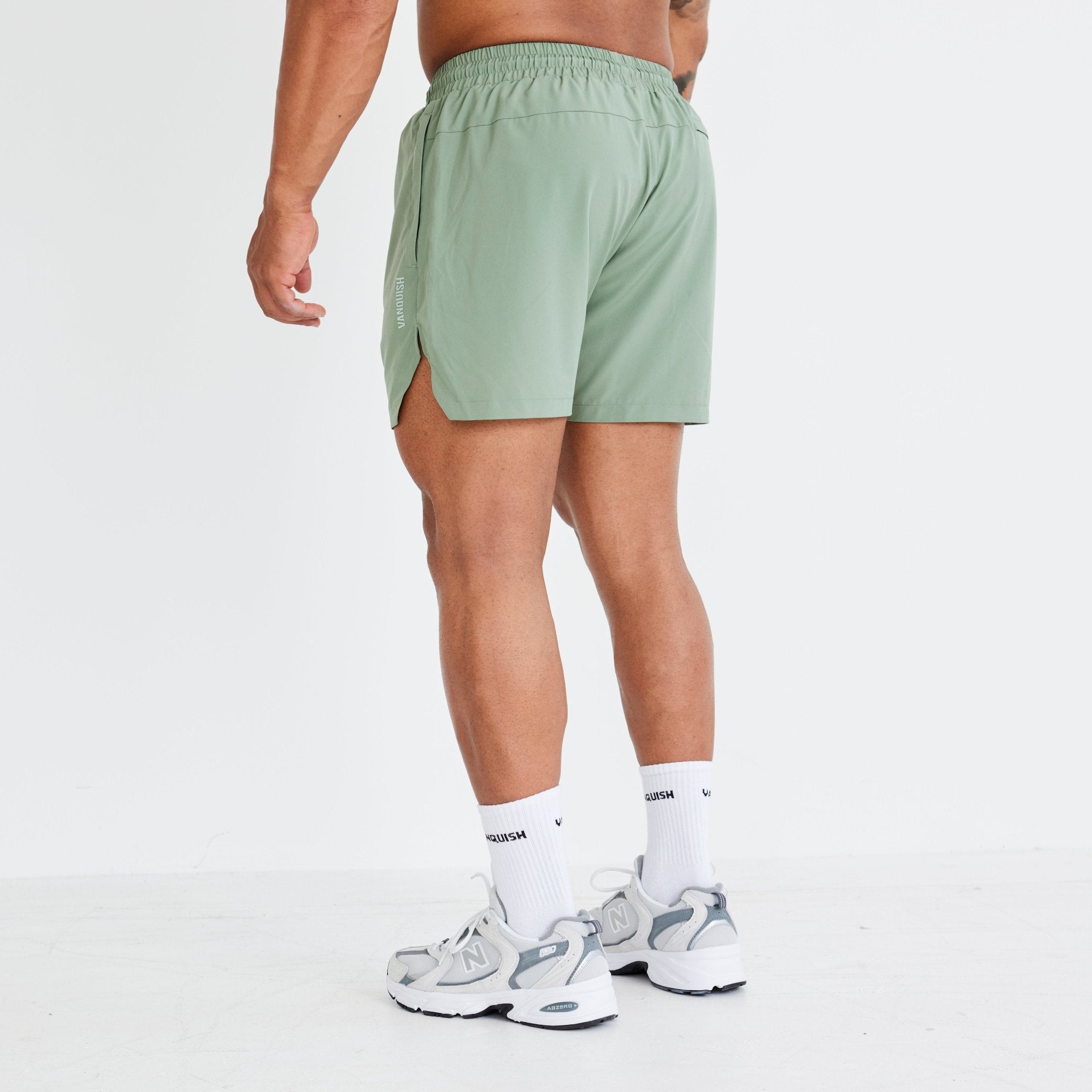 Vanquish Essential Green Performance 4" Shorts - Vanquish Fitness