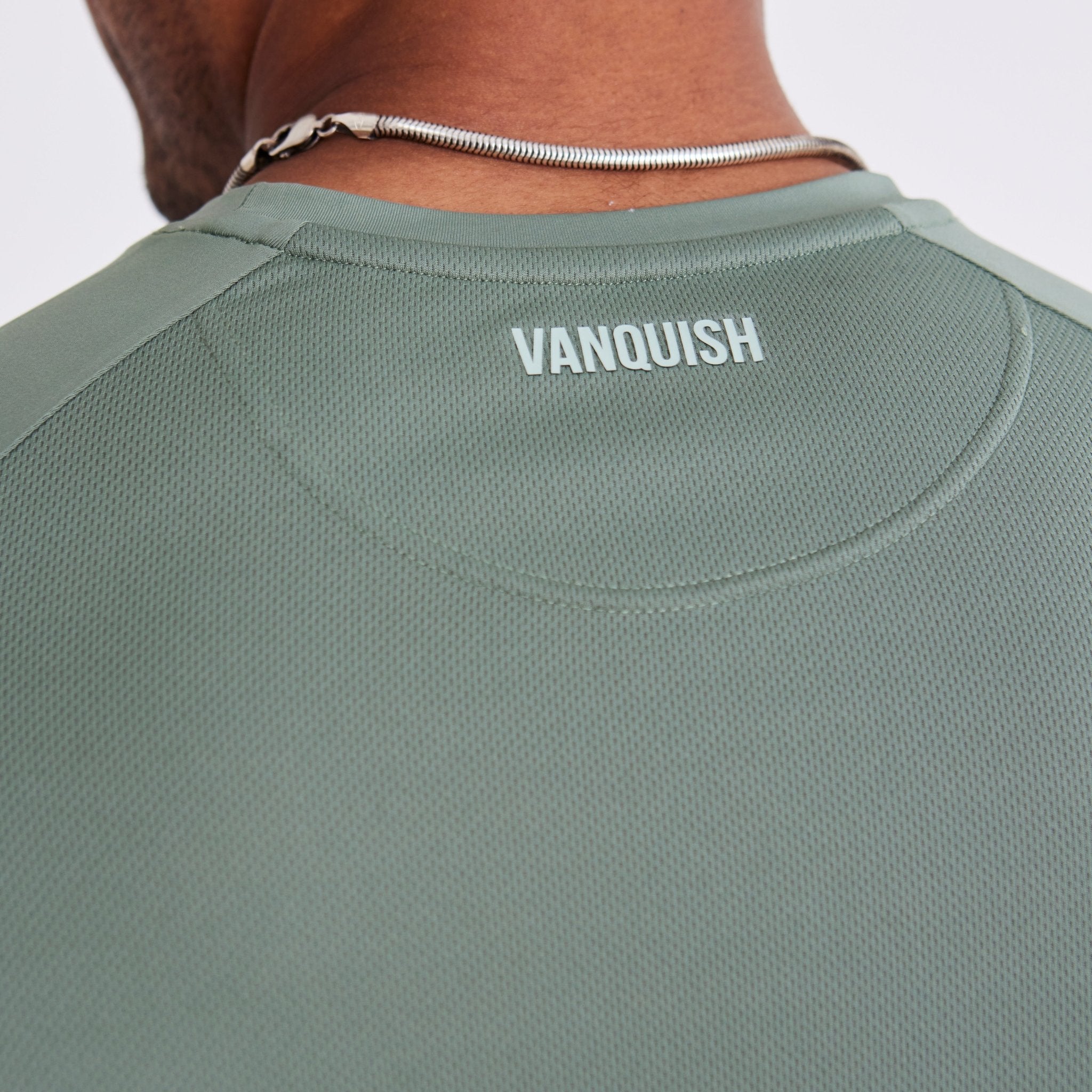 Vanquish Essential Green Performance Short Sleeve T Shirt - Vanquish Fitness