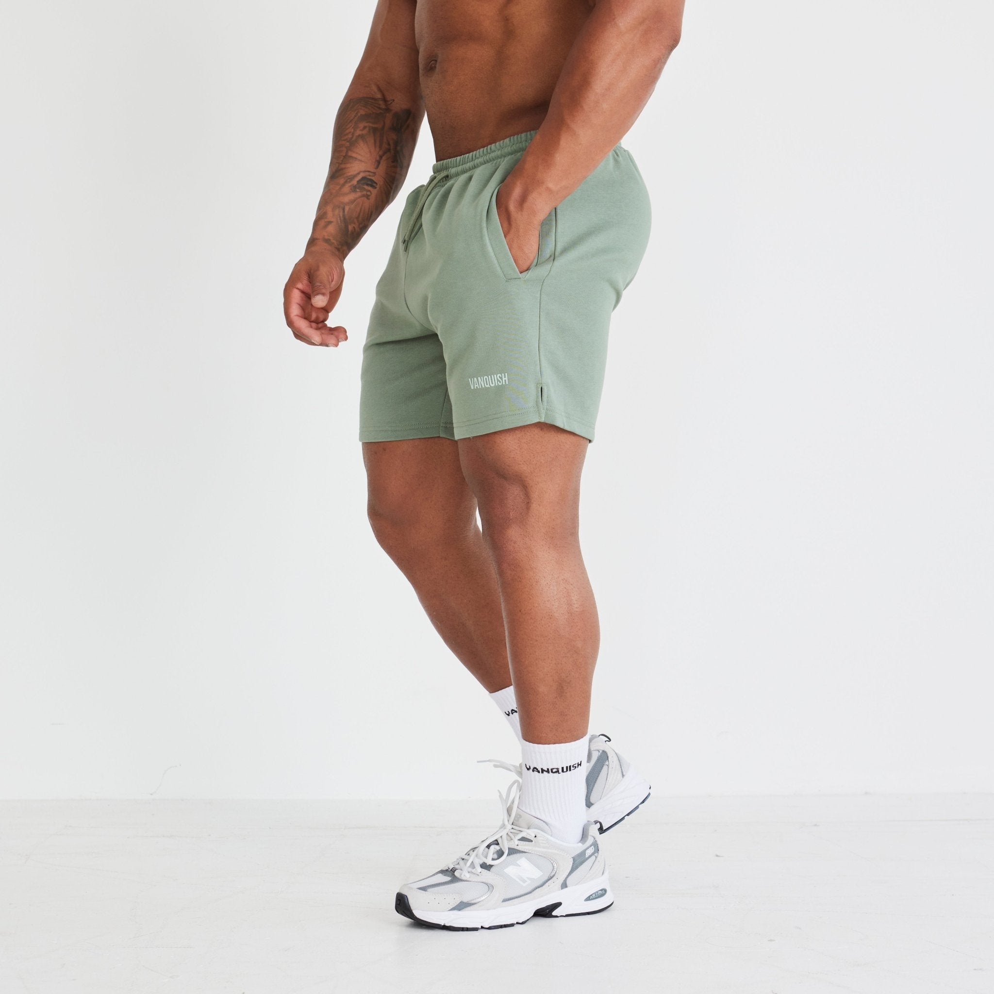 Vanquish Essential Green Regular Fit Shorts - Vanquish Fitness