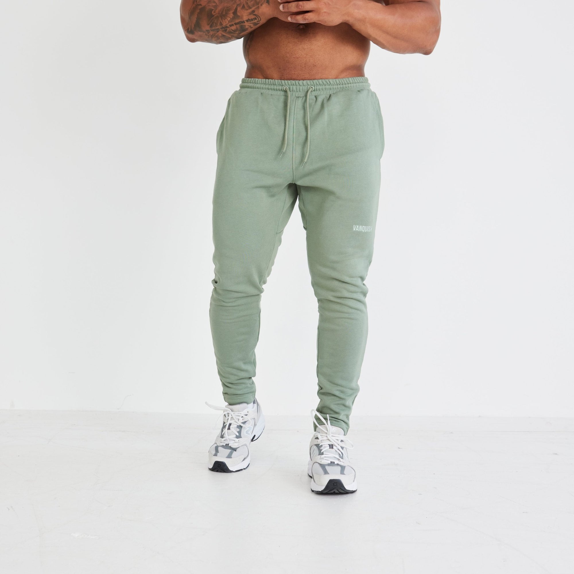 Vanquish Essential Green Tapered Fit Sweatpants - Vanquish Fitness