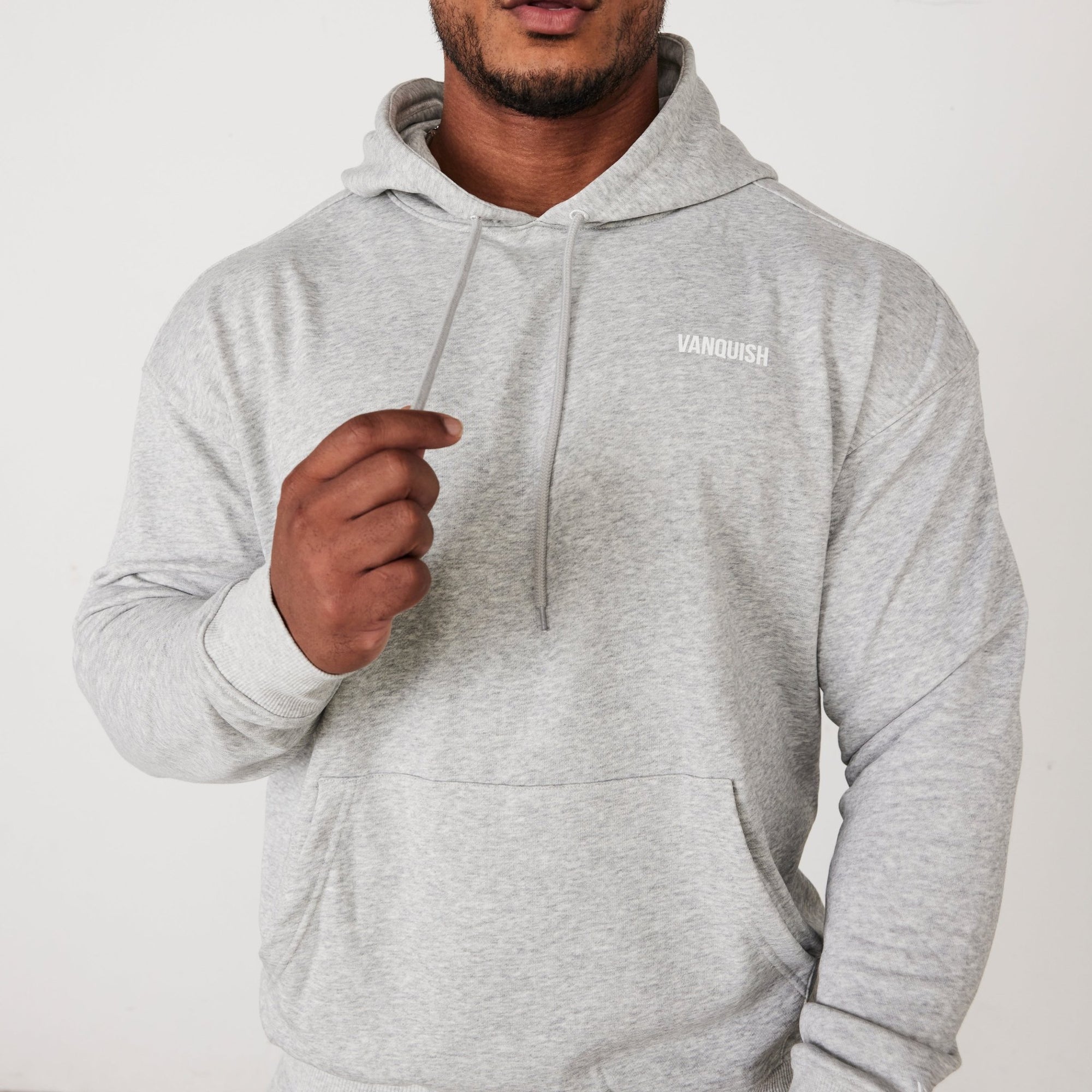 Vanquish Essential Grey Oversized Pullover Hoodie - Vanquish Fitness