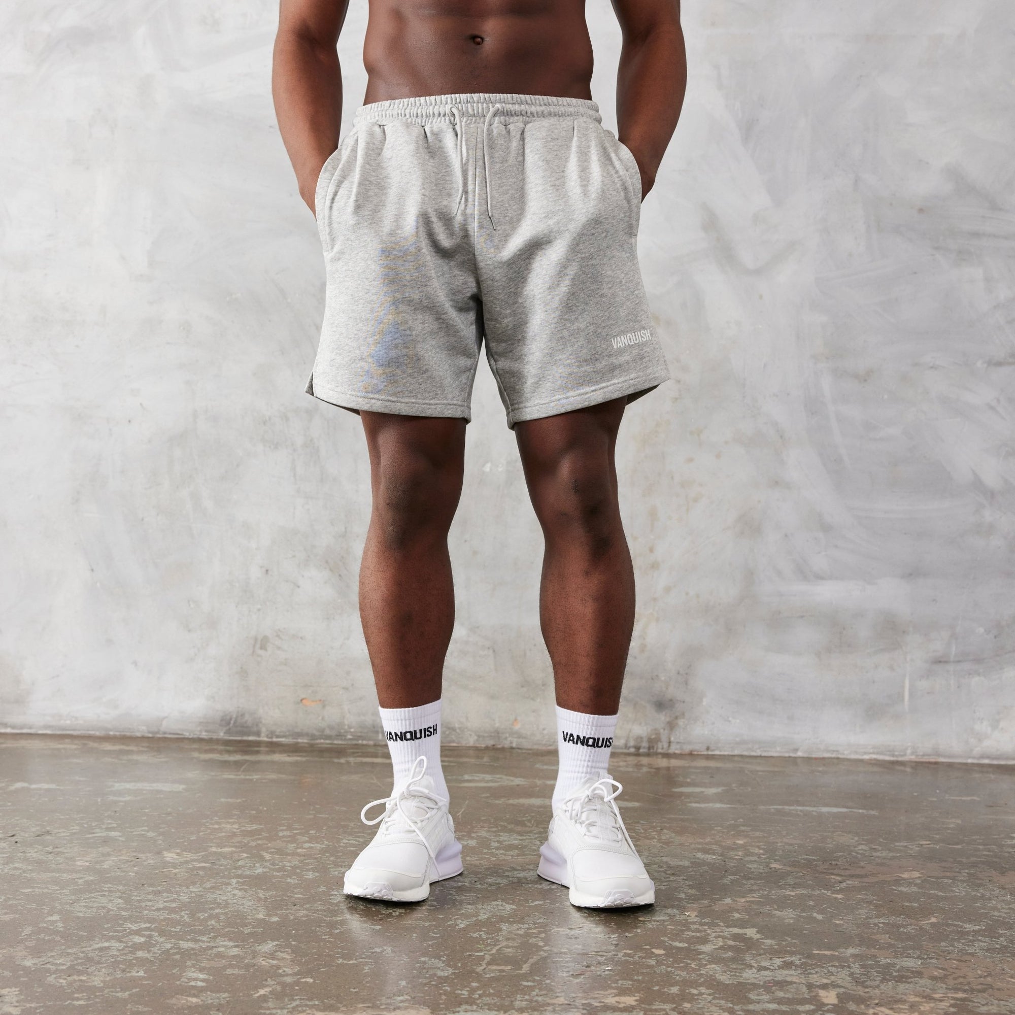 Vanquish Essential Grey Regular Fit Shorts - Vanquish Fitness