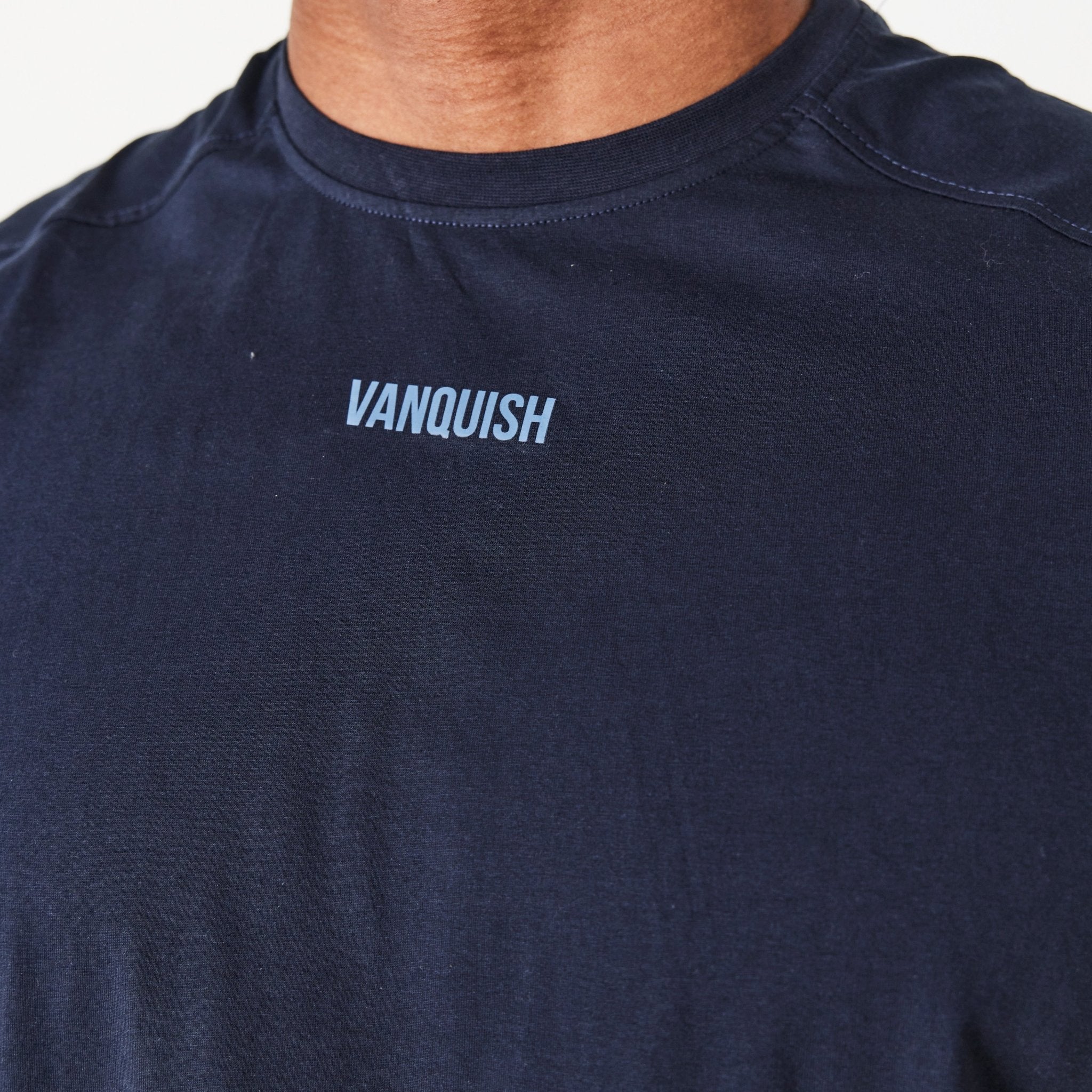 Vanquish Essential Navy Blue Oversized T Shirt - Vanquish Fitness