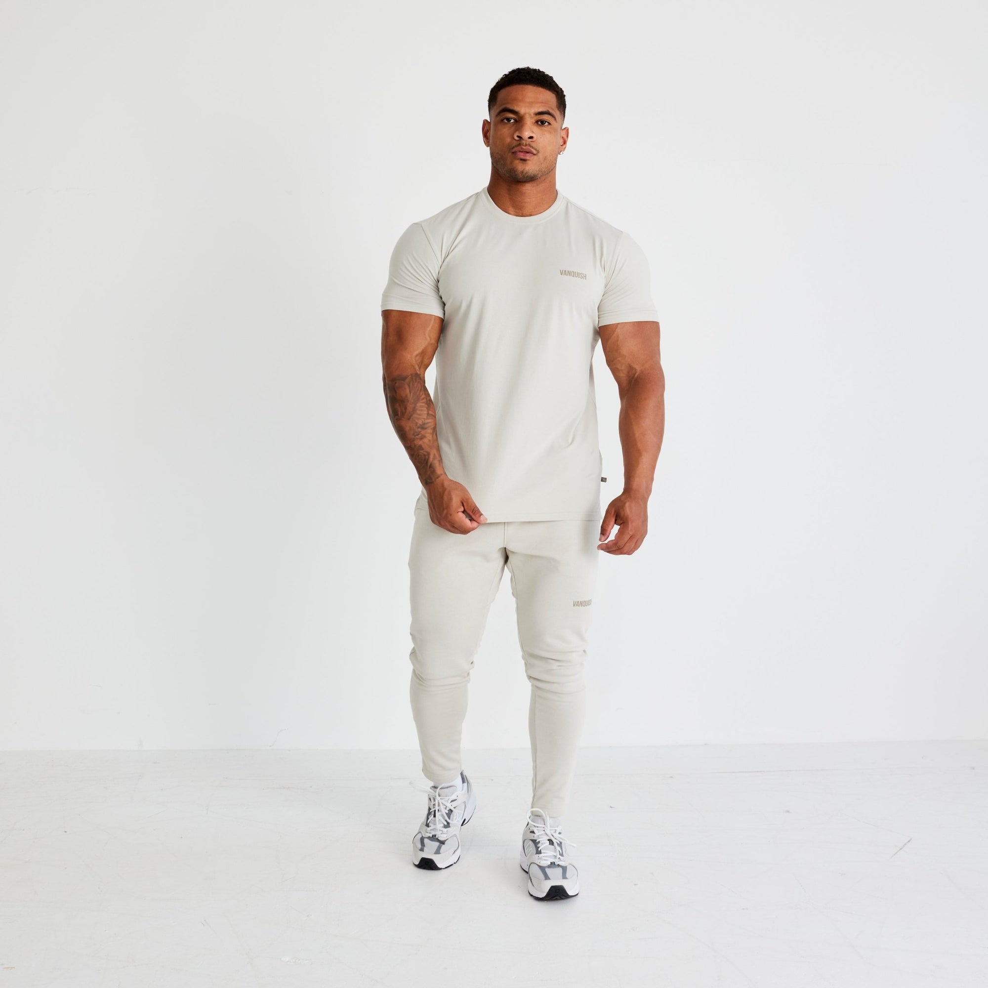 Vanquish Essential Stone Slim Fit Short Sleeve T Shirt - Vanquish Fitness