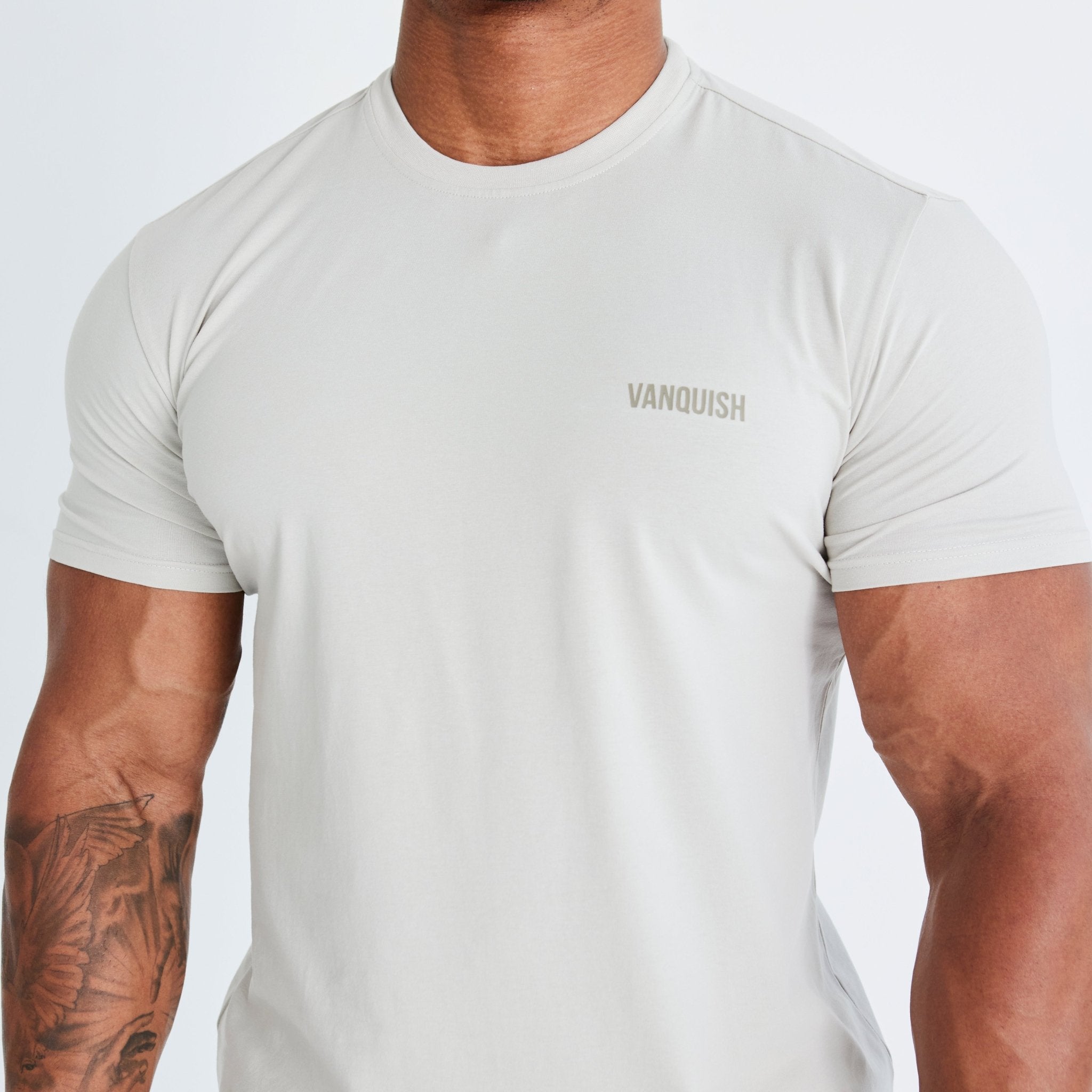 Vanquish Essential Stone Slim Fit Short Sleeve T Shirt - Vanquish Fitness