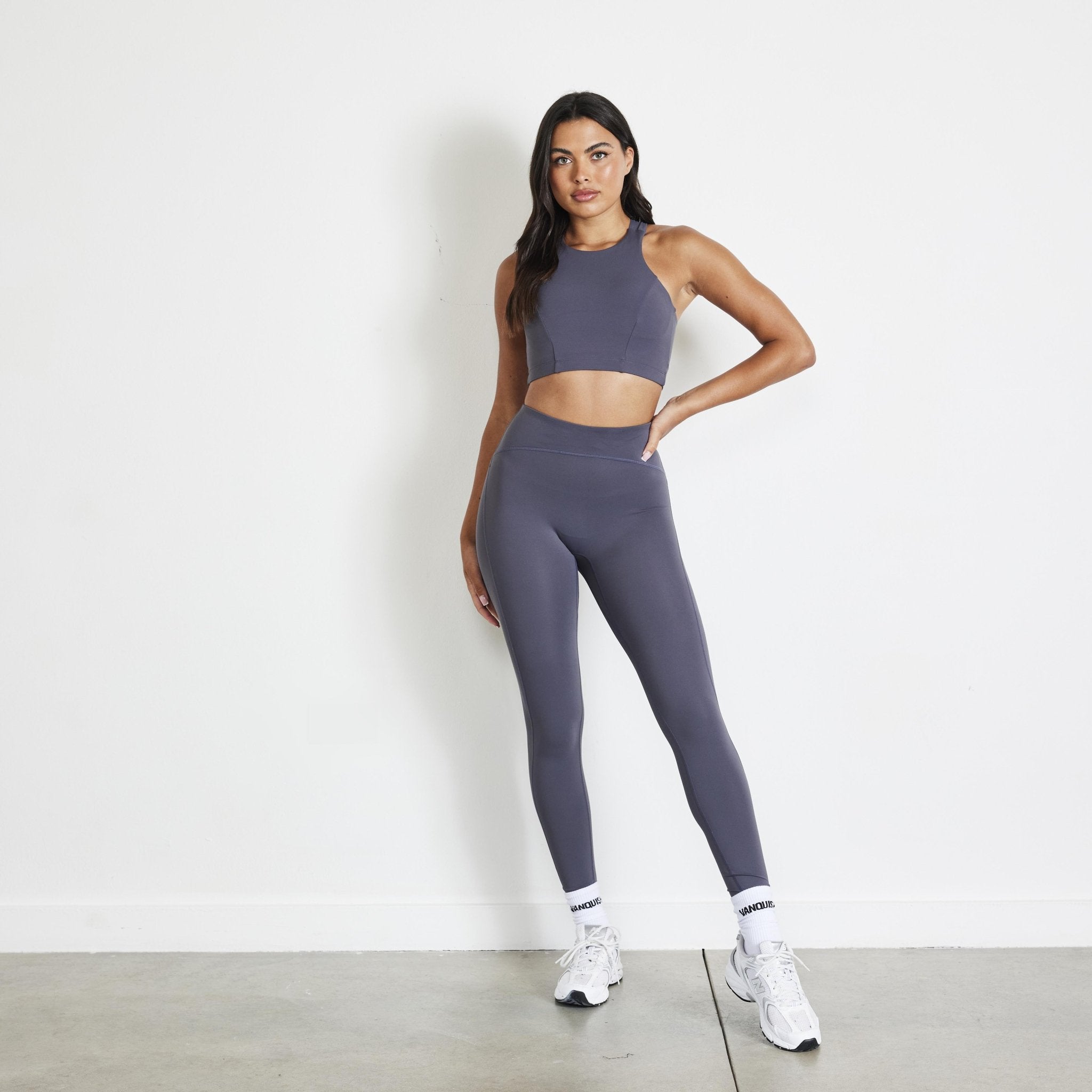 Vanquish Evolve Charcoal Grey High Waisted Leggings - Vanquish Fitness