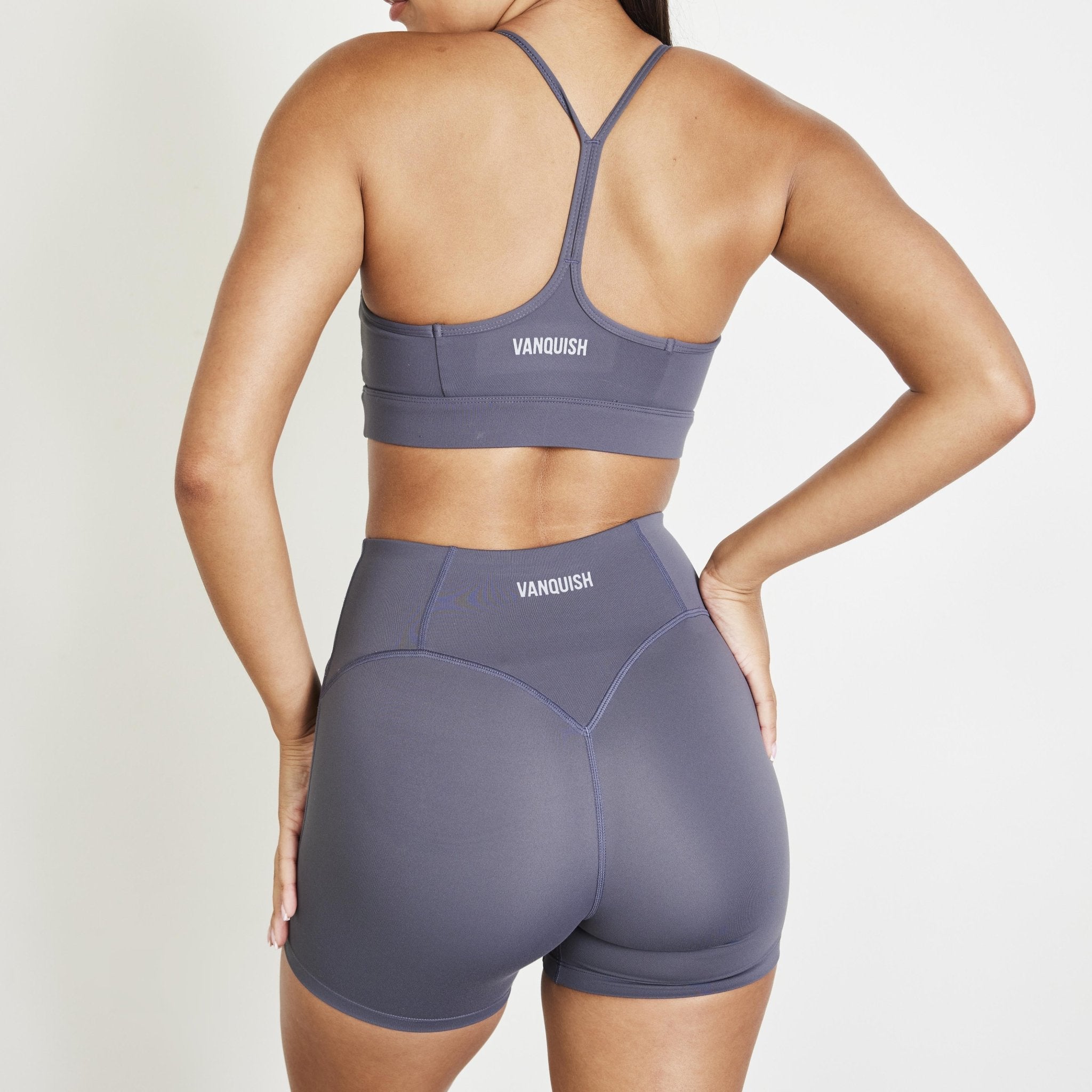 Vanquish Evolve Charcoal Grey High Waisted Shorts - Vanquish Fitness