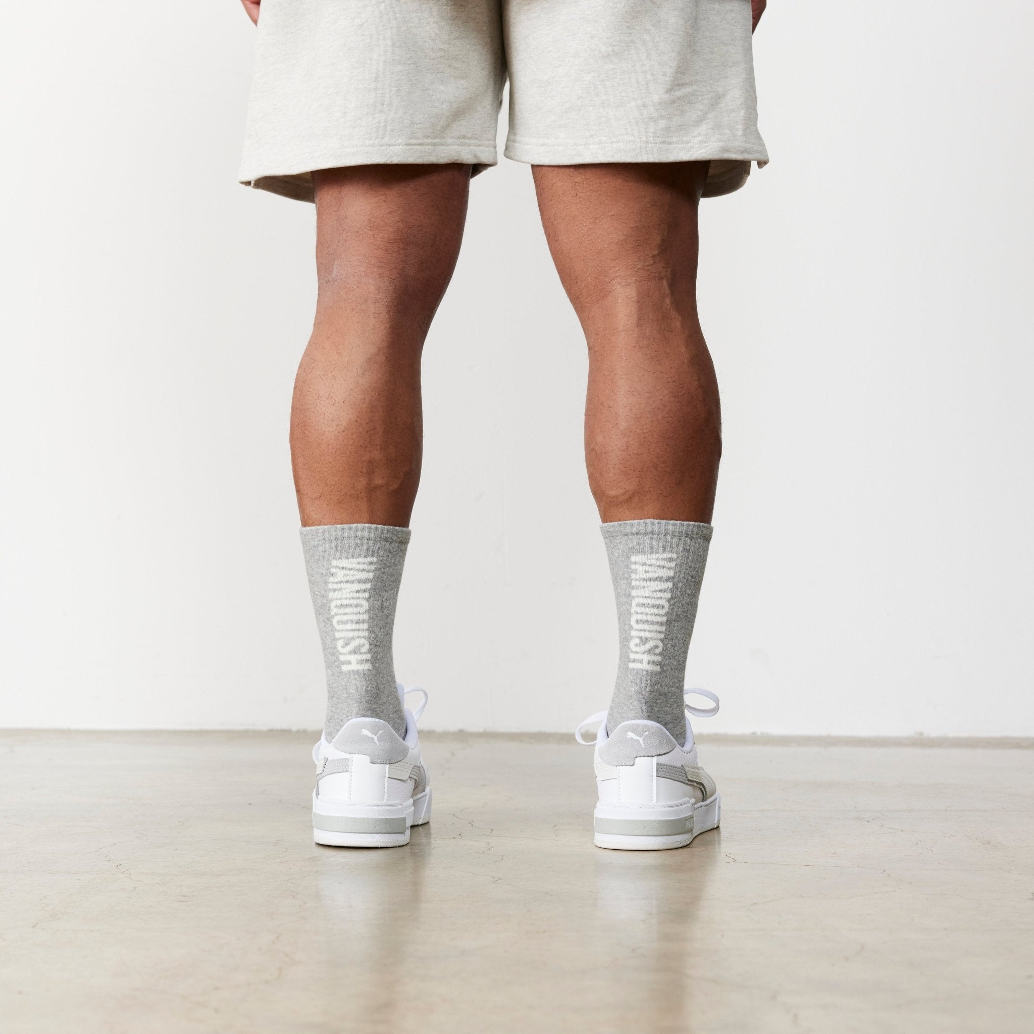Vanquish Grey Back Logo Organic Socks - Vanquish Fitness