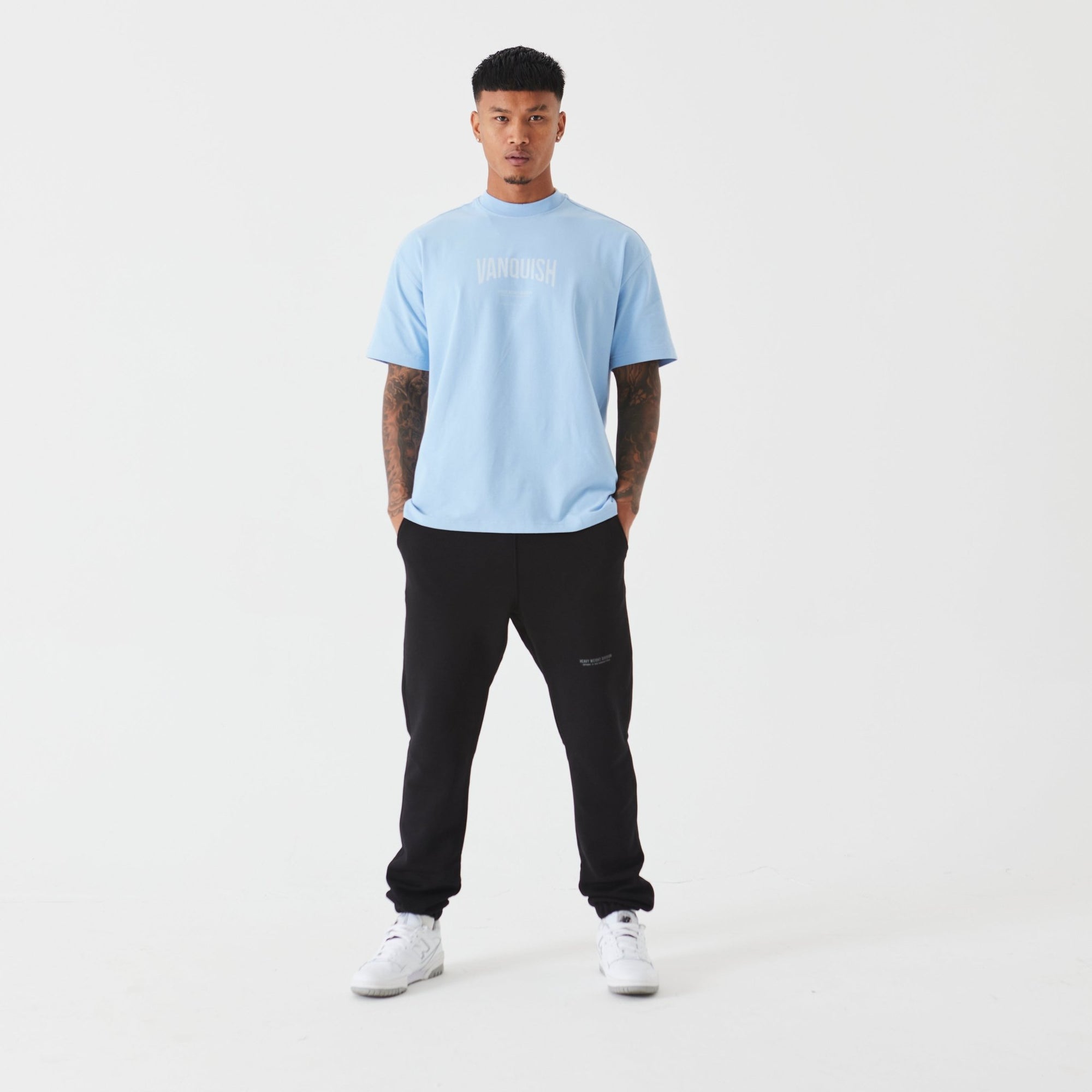 Vanquish Heavyweight Division Black Tapered Sweatpants - Vanquish Fitness