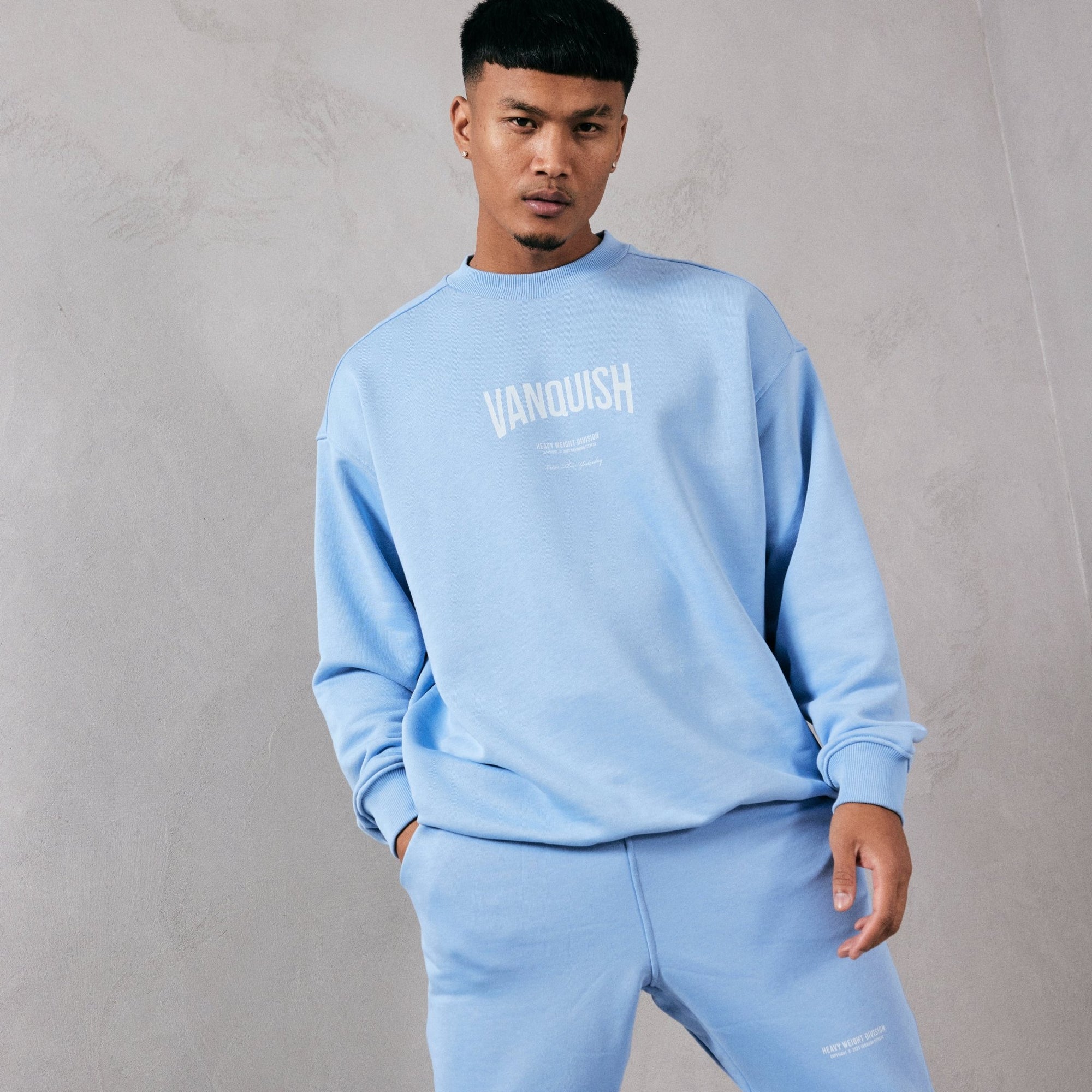 Vanquish Heavyweight Division Blue Oversized Sweater - Vanquish Fitness