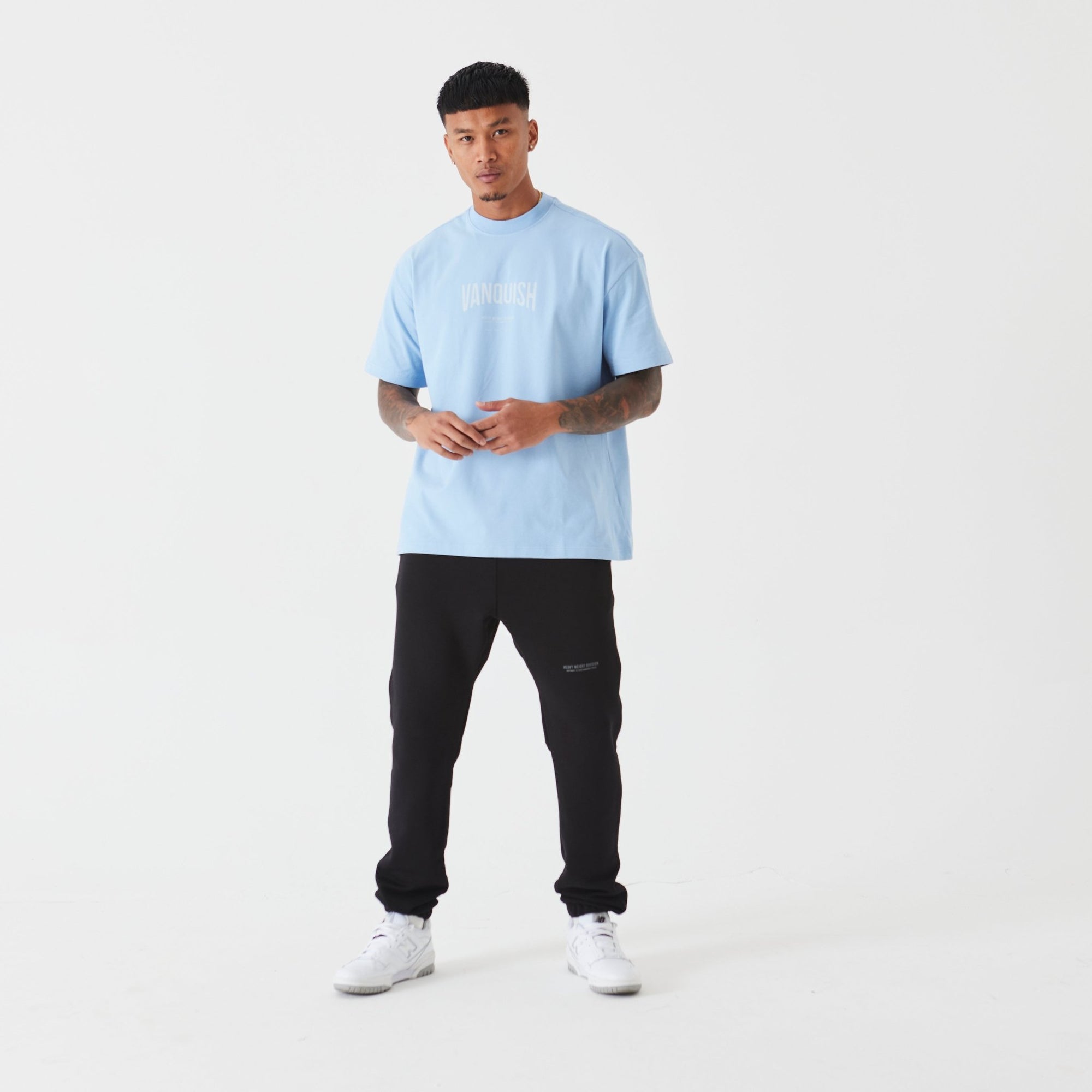 Vanquish Heavyweight Division Blue Oversized T-Shirt - Vanquish Fitness