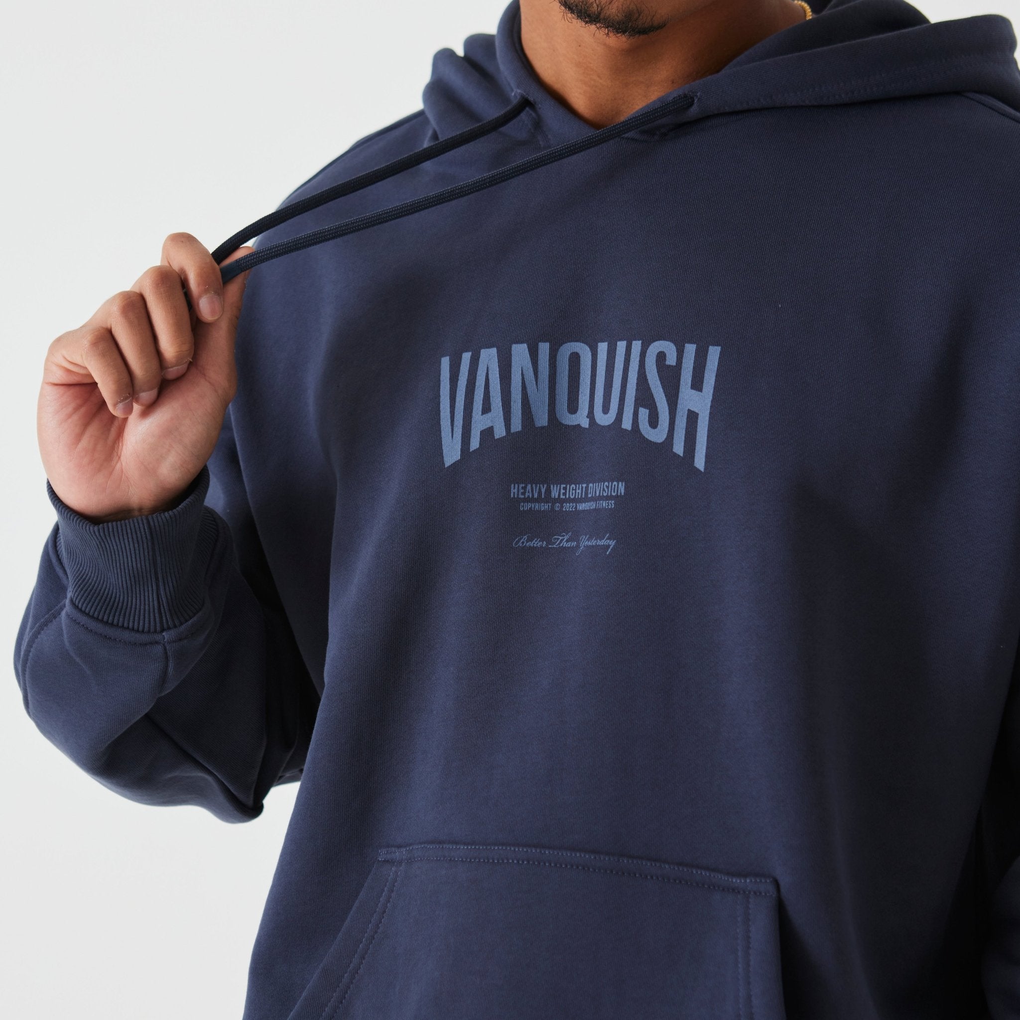Vanquish Heavyweight Division Midnight Grey Oversized Hoodie - Vanquish Fitness