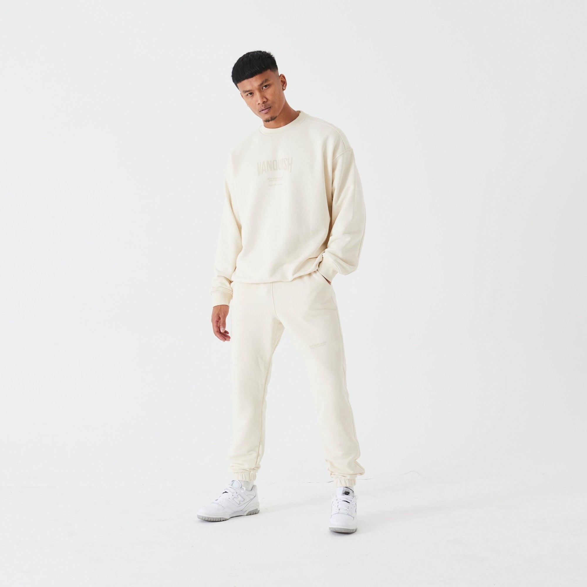 Vanquish Heavyweight Division Vintage White Sweater - Vanquish Fitness