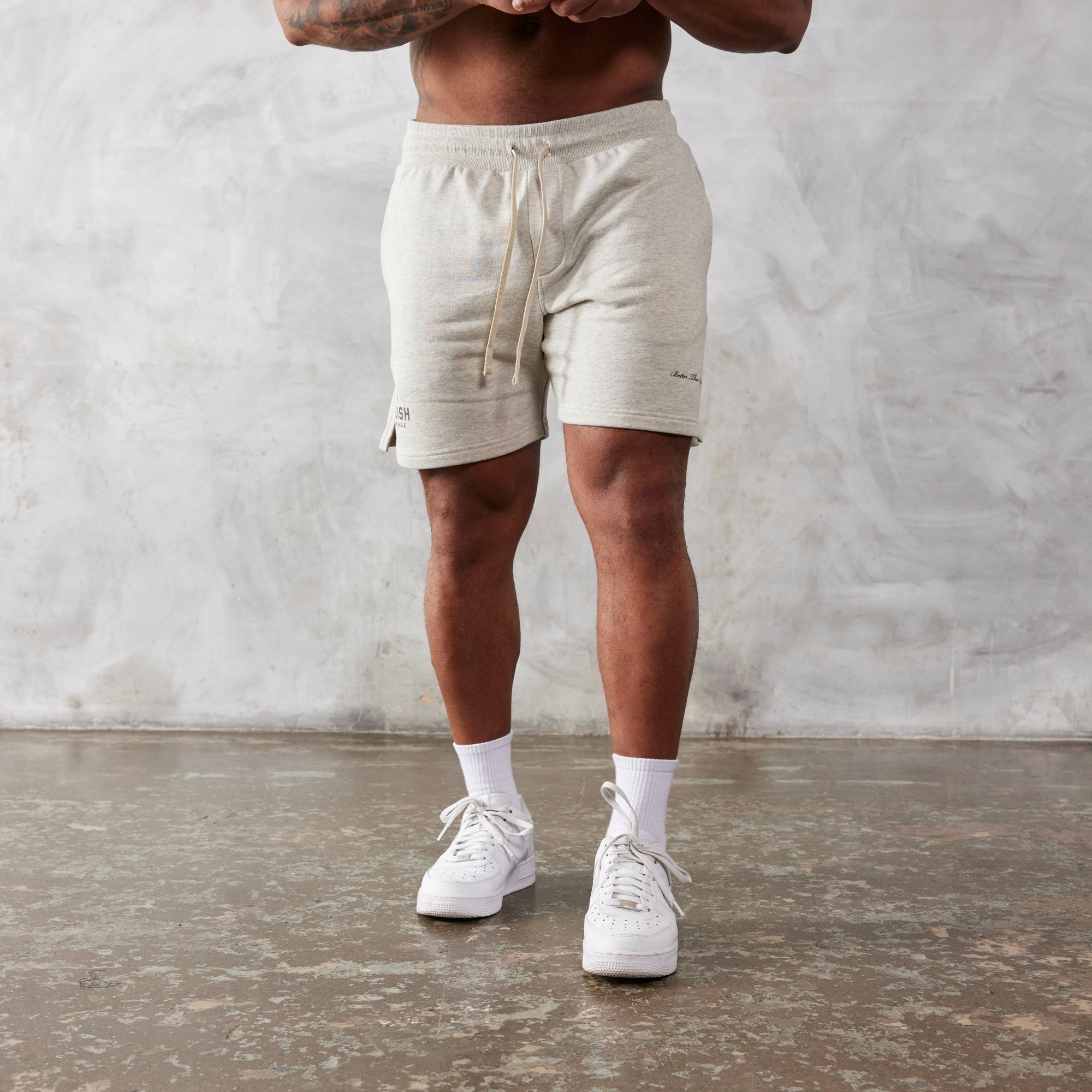 Vanquish Oat Marl Unconquerable Shorts - Vanquish Fitness