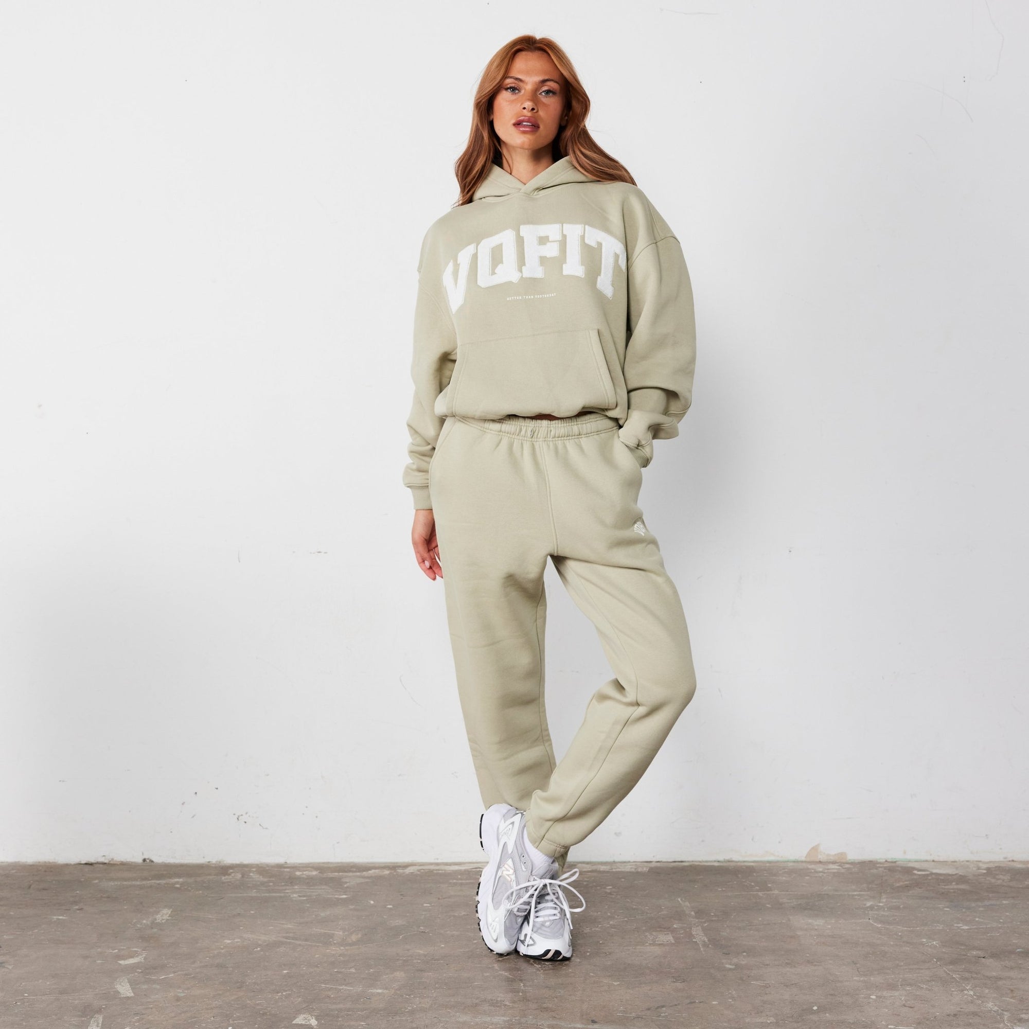 Vanquish Pale Khaki VQFIT Oversized Sweatpants - Vanquish Fitness