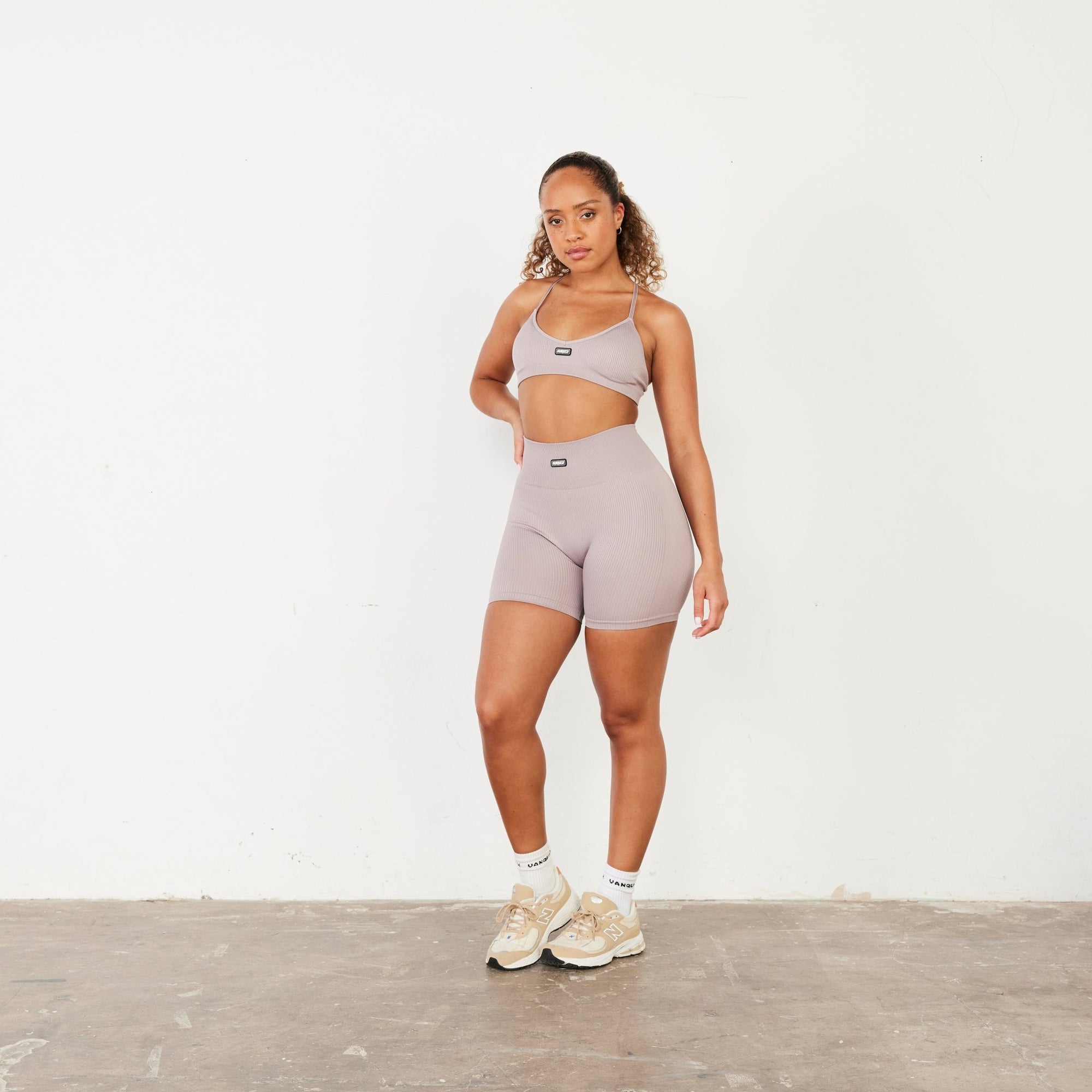 Vanquish Ribbed Seamless Blush Shorts - Vanquish Fitness