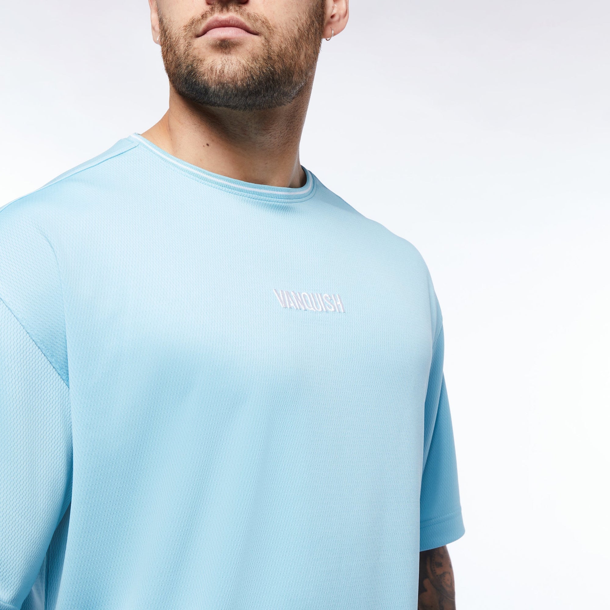 Vanquish Throwback Blue Oversized T Shirt - Vanquish Fitness