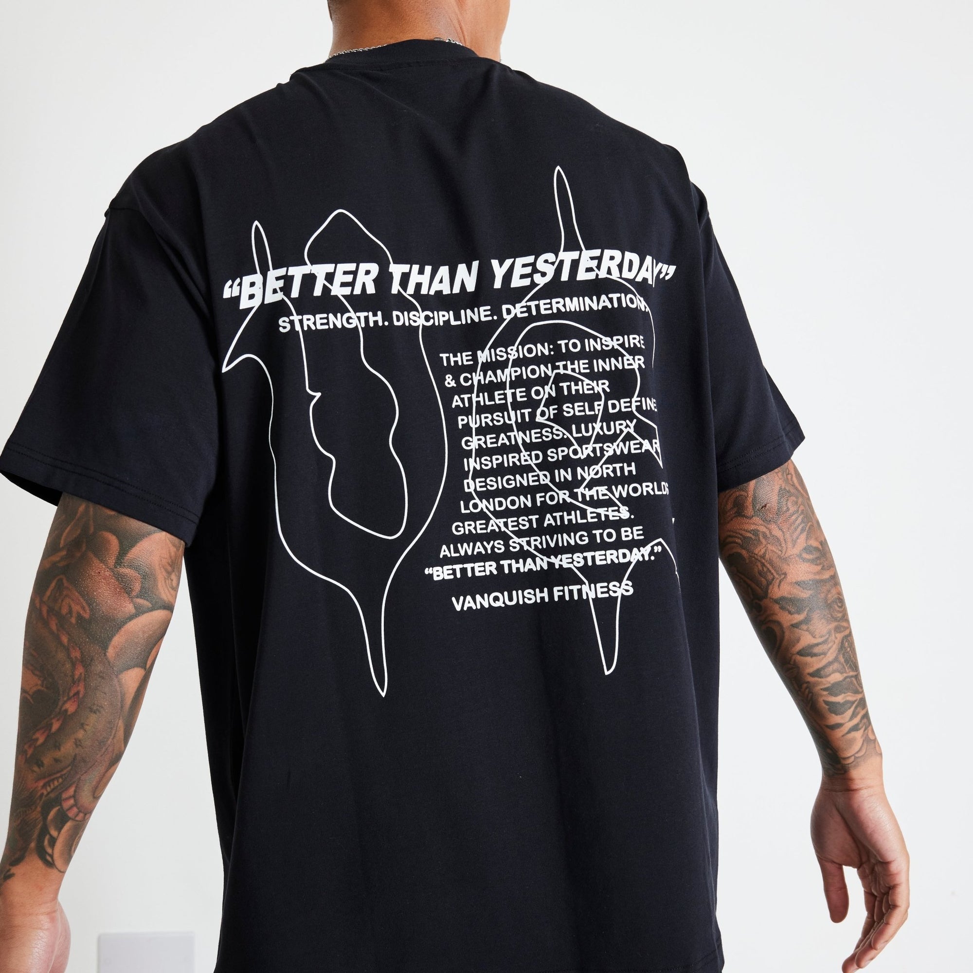 Vanquish TSP Black Determination Oversized T Shirt - Vanquish Fitness