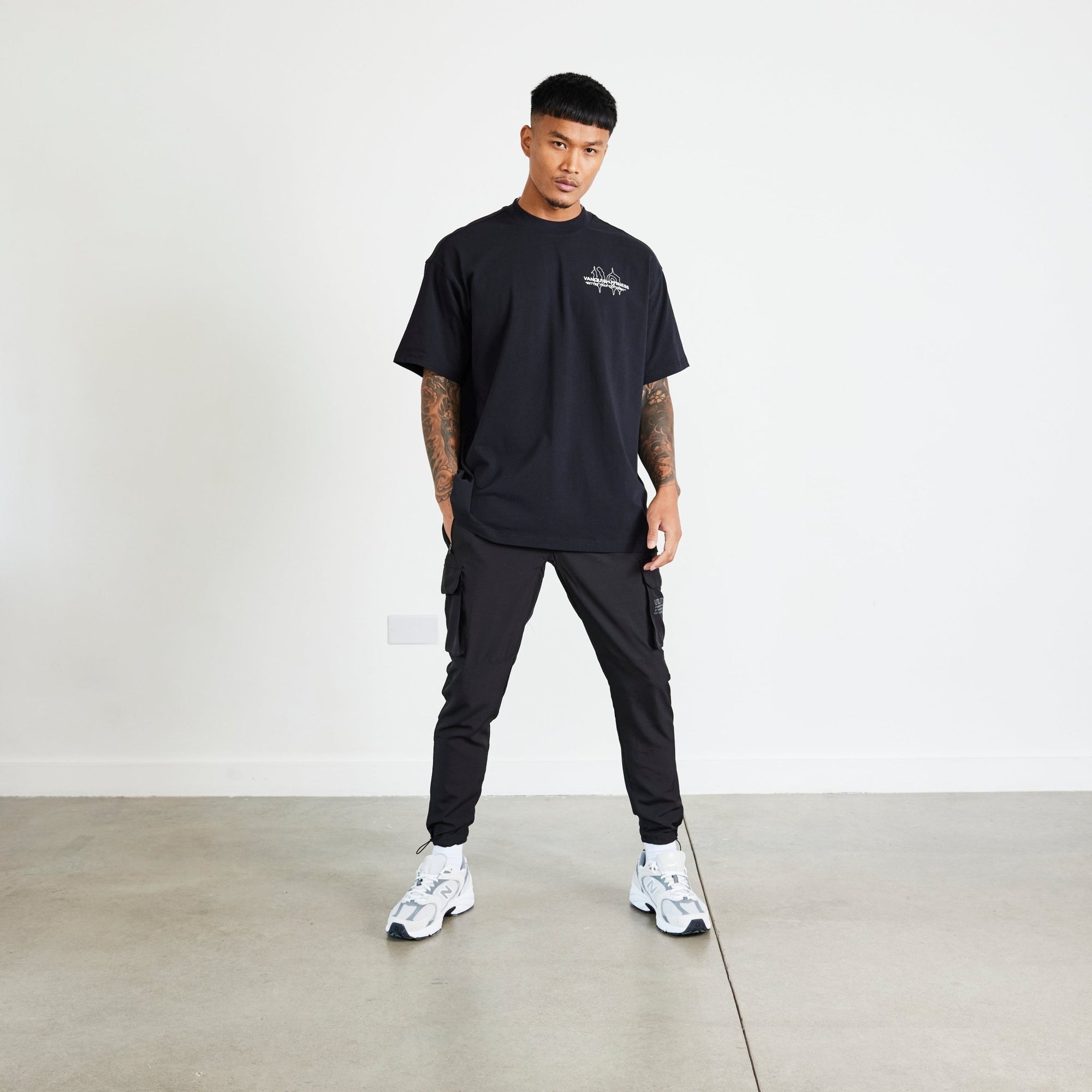Vanquish TSP Black Determination Oversized T Shirt - Vanquish Fitness
