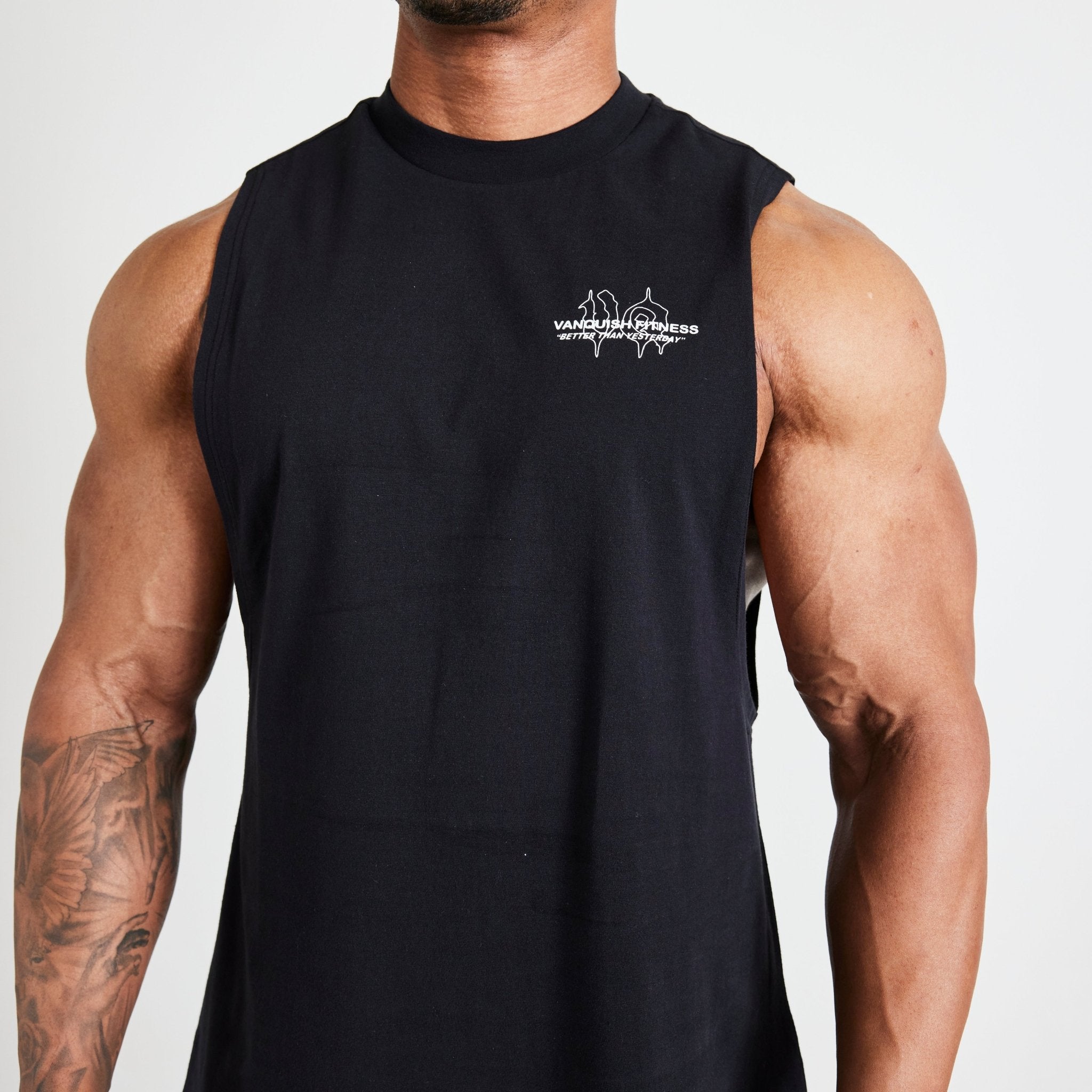 Vanquish TSP Black Determination Sleeveless T Shirt - Vanquish Fitness