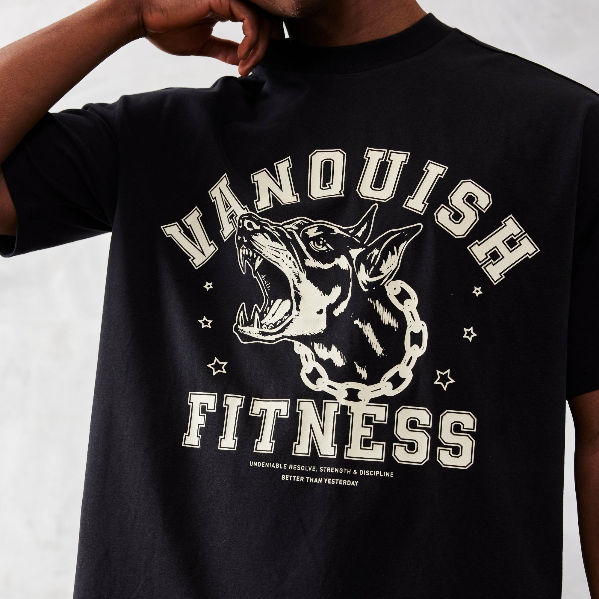 Vanquish TSP Black Dobermann Oversized T Shirt - Vanquish Fitness