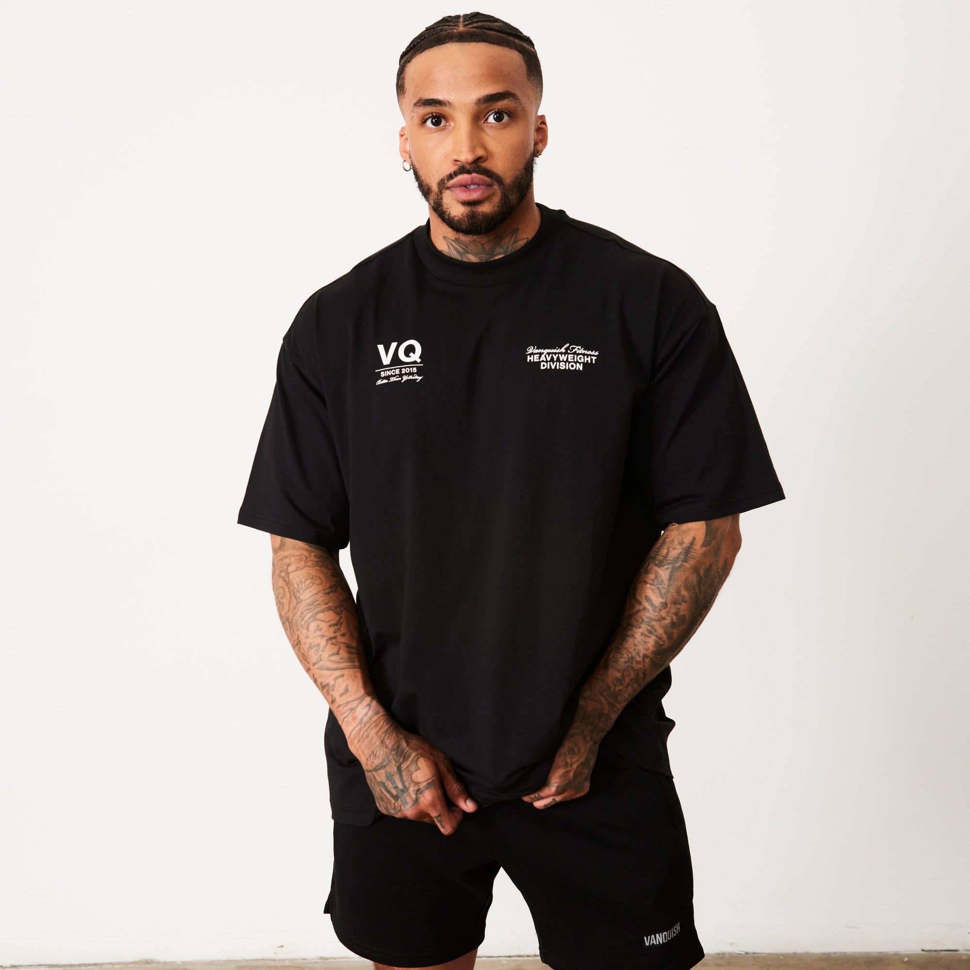 Vanquish TSP Black Heavyweight Division Oversized T Shirt - Vanquish Fitness