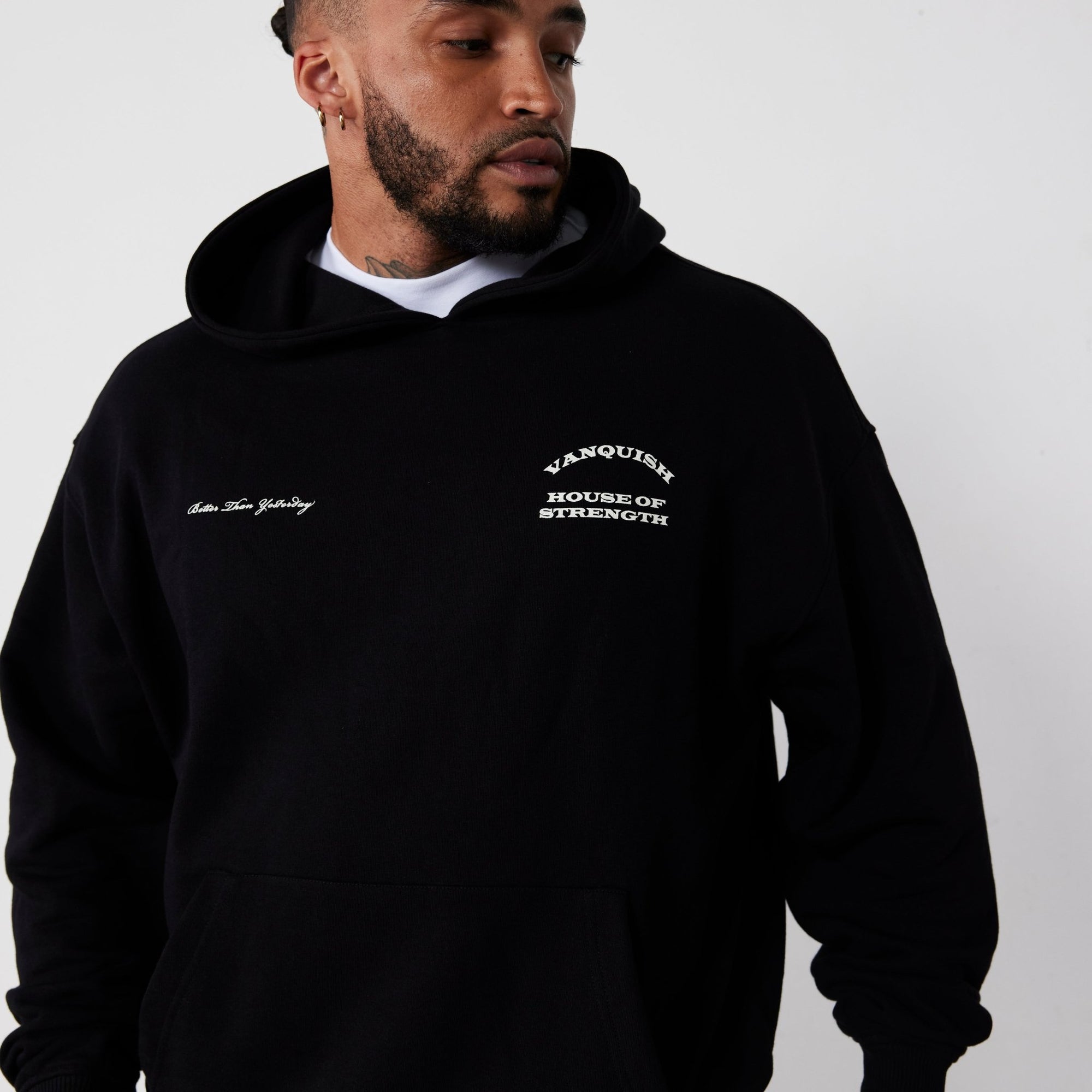 Vanquish TSP Black House Of Strength Oversized Pullover Hoodie - Vanquish Fitness