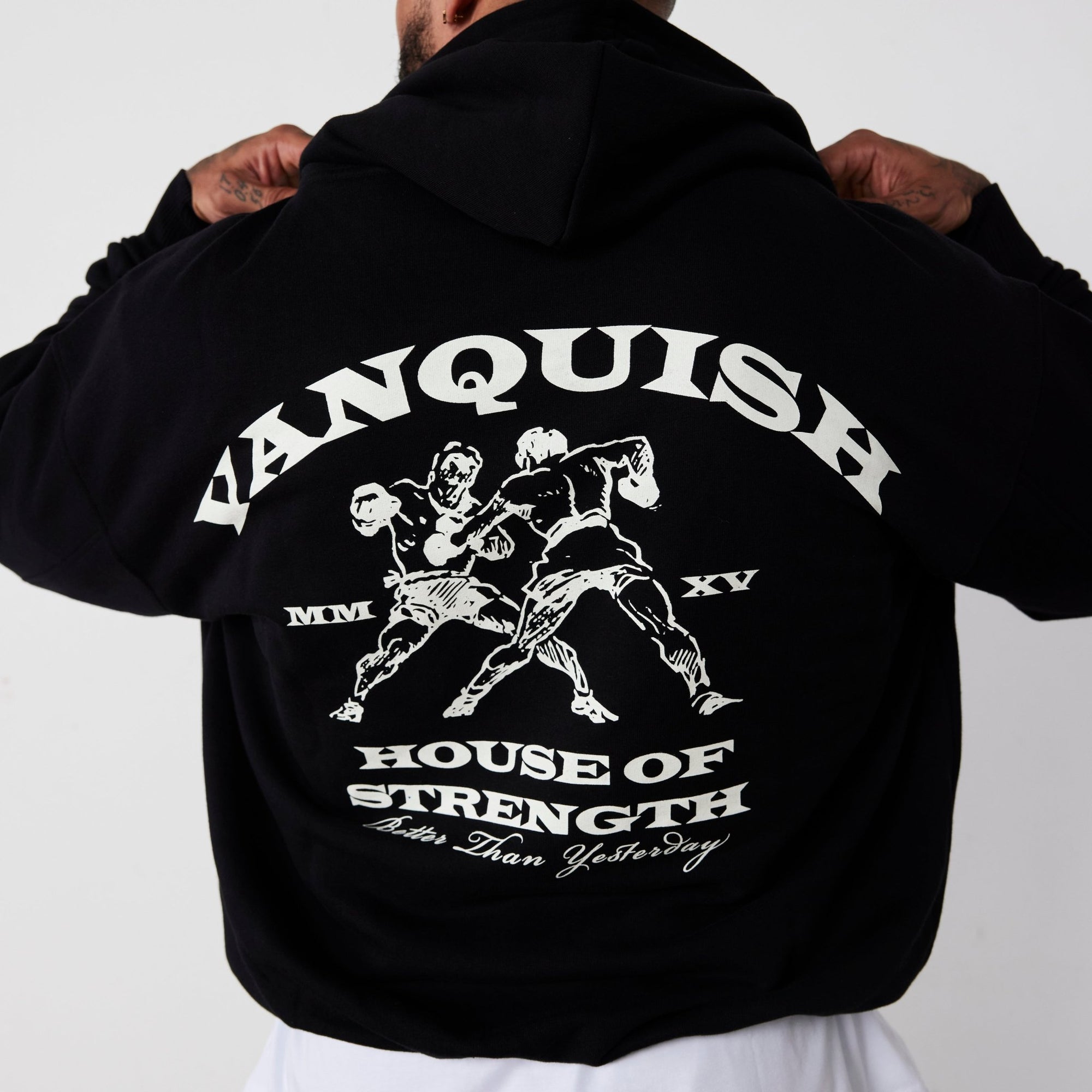 Vanquish TSP Black House Of Strength Oversized Pullover Hoodie - Vanquish Fitness