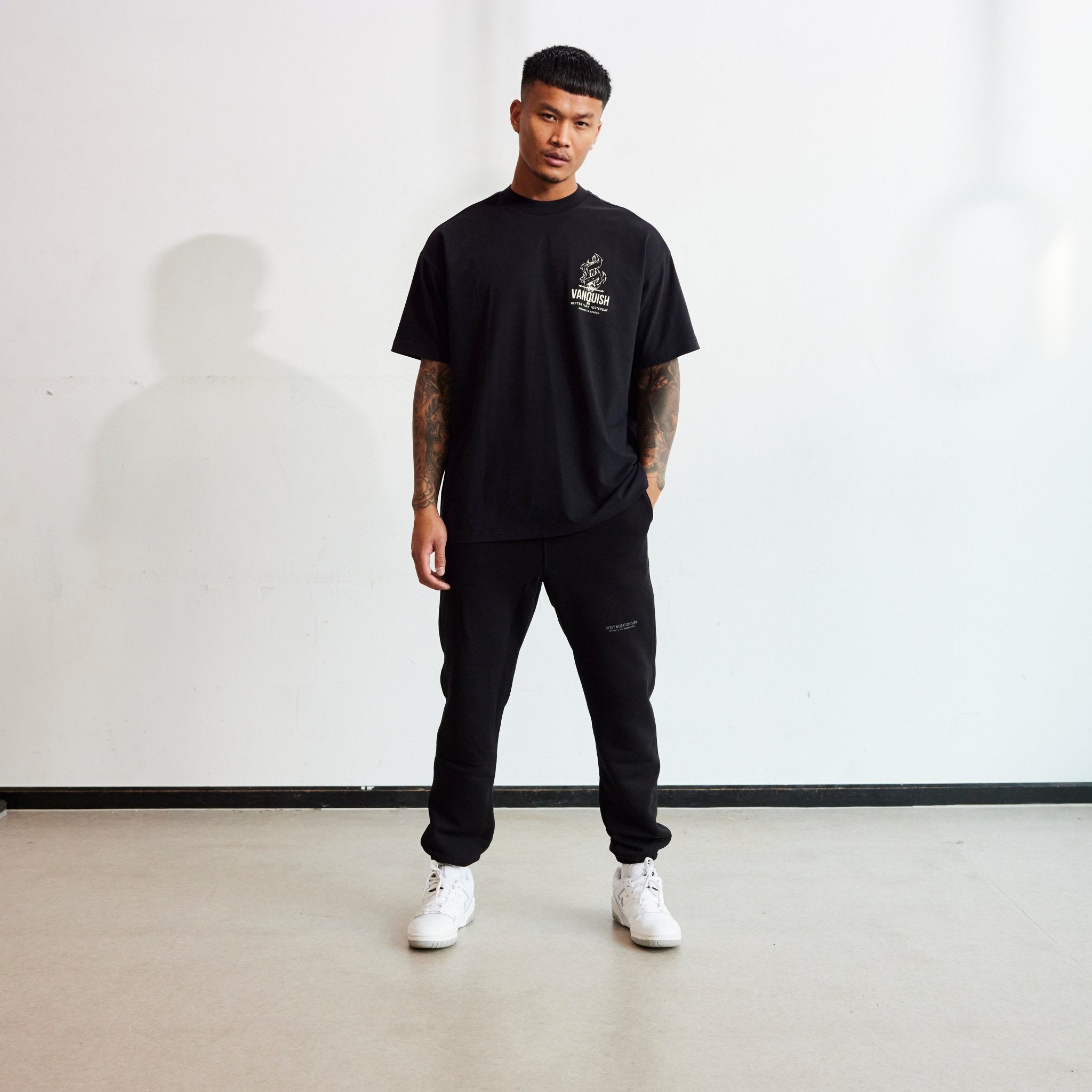 Vanquish TSP Black Sword Print Oversized T Shirt - Vanquish Fitness