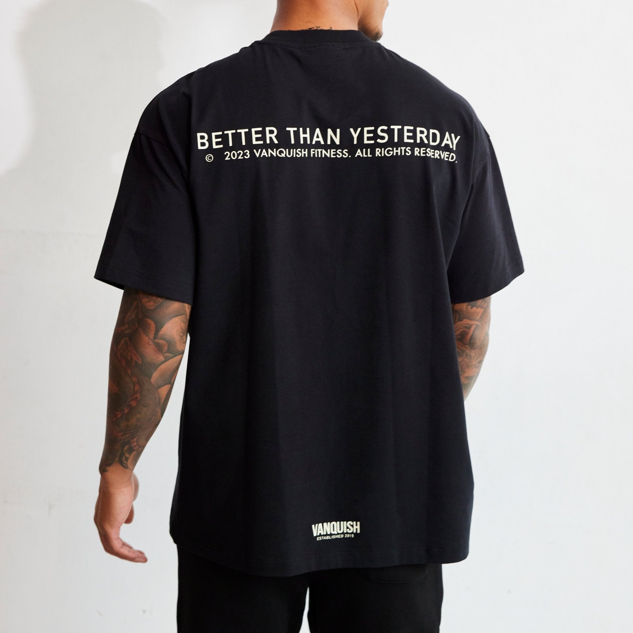 Vanquish TSP Black Sword Print Oversized T Shirt - Vanquish Fitness