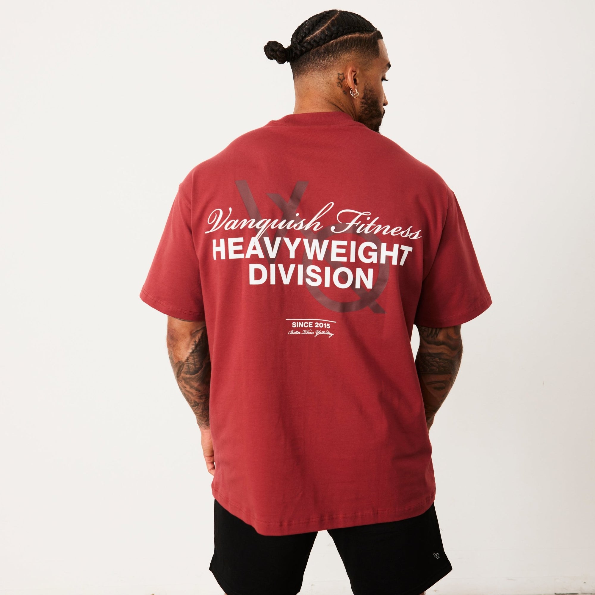 Vanquish TSP Chalk Red Heavyweight Division Oversized T Shirt - Vanquish Fitness