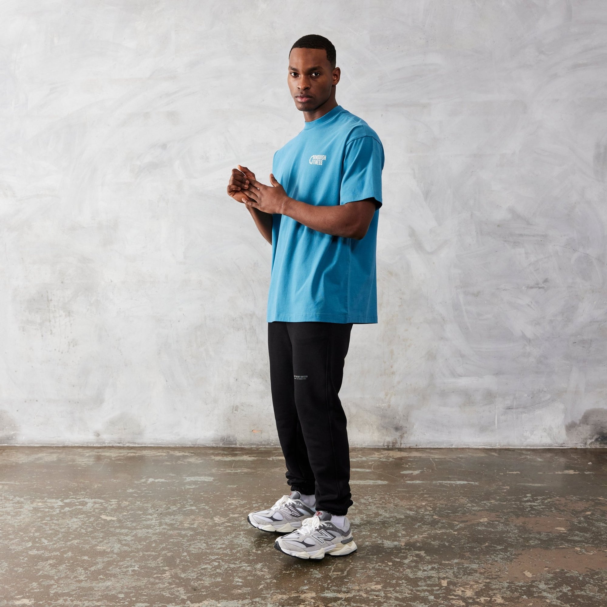 Vanquish TSP Teal Blue Discipline Oversized T Shirt - Vanquish Fitness