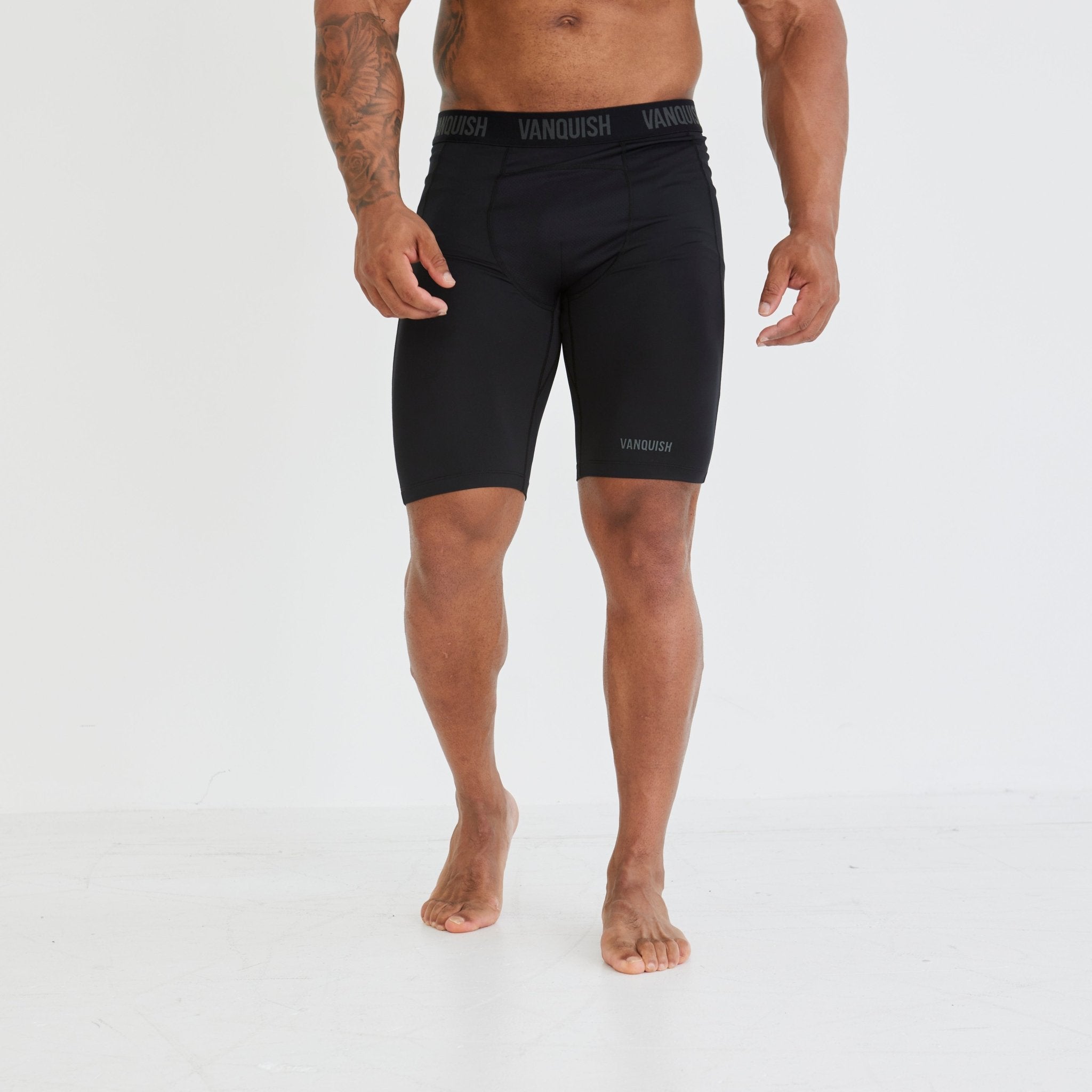 Vanquish Utility Black Base Layer Shorts - Vanquish Fitness