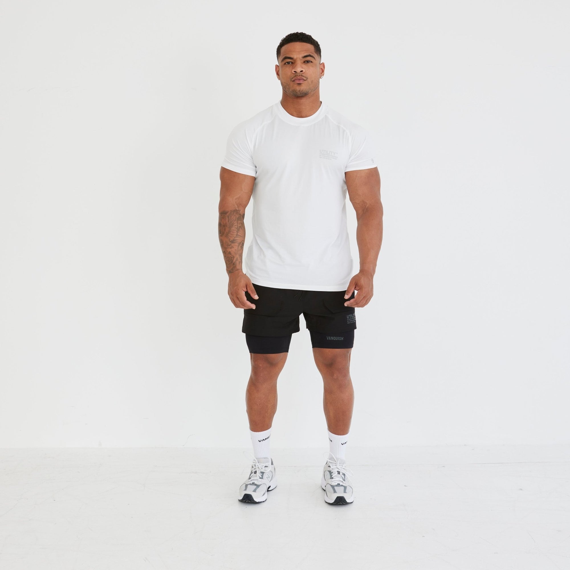 Vanquish Utility Black Base Layer Shorts - Vanquish Fitness