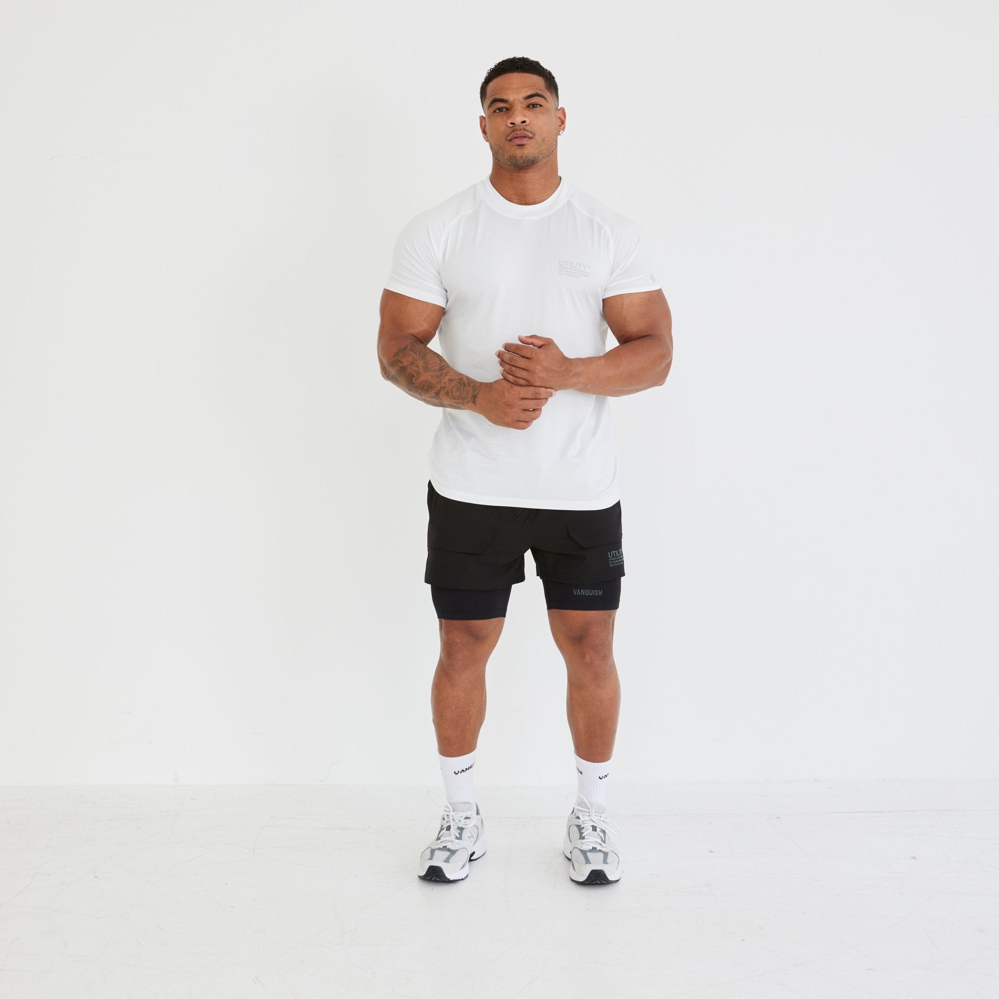 Vanquish Utility Black Base Layer Shorts - Vanquish Fitness