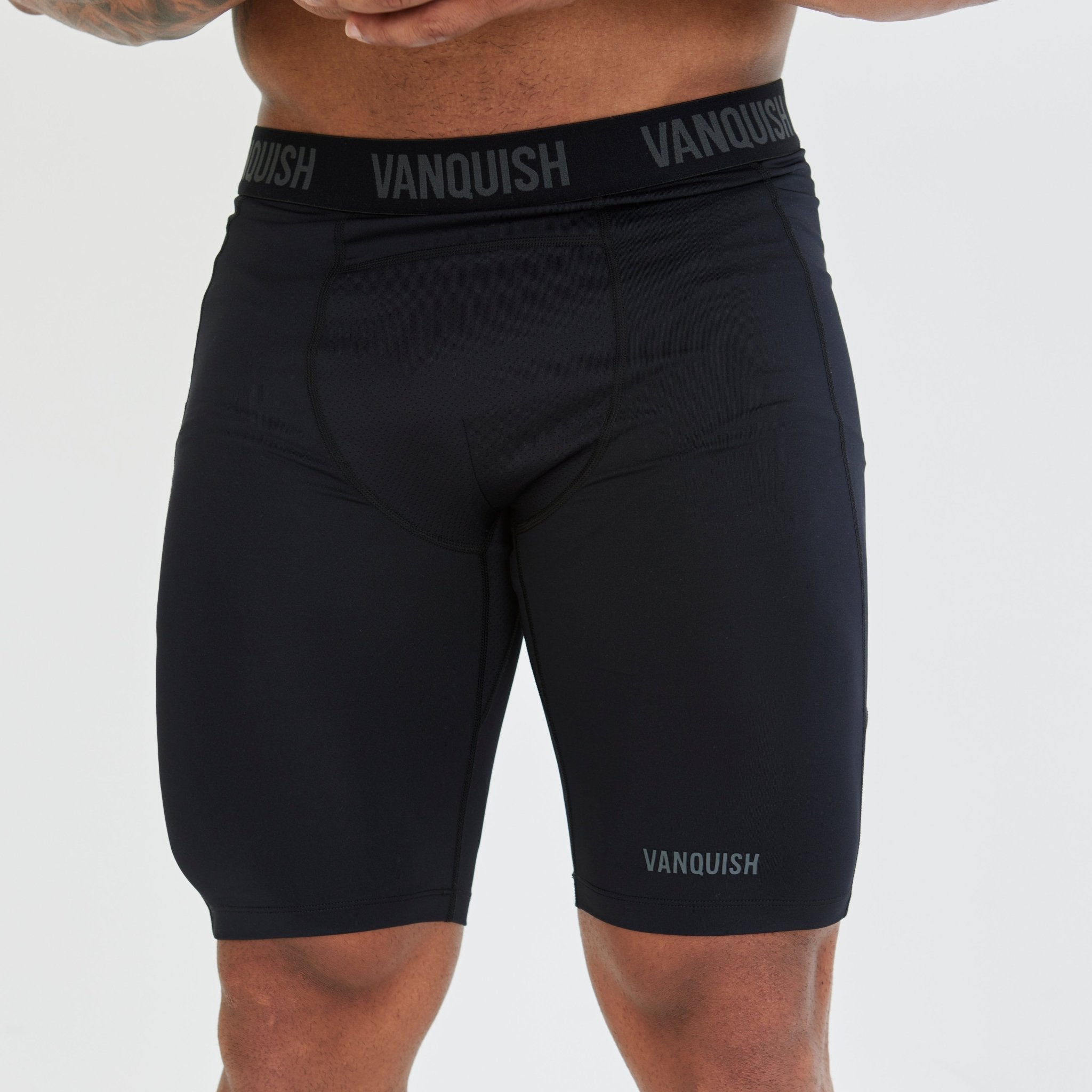 Vanquish Utility Black Base Layer Shorts - Vanquish Fitness