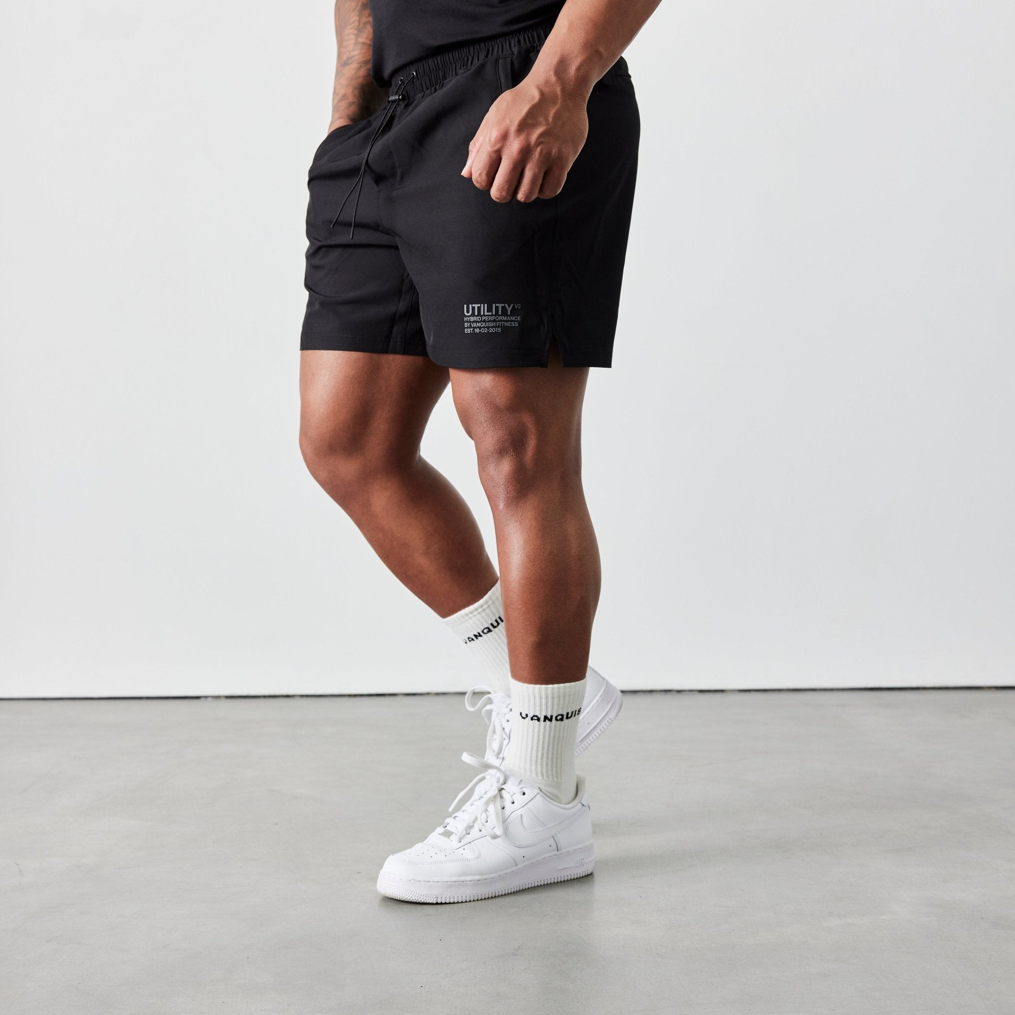 Vanquish Utility V2 Black 5" Shorts - Vanquish Fitness
