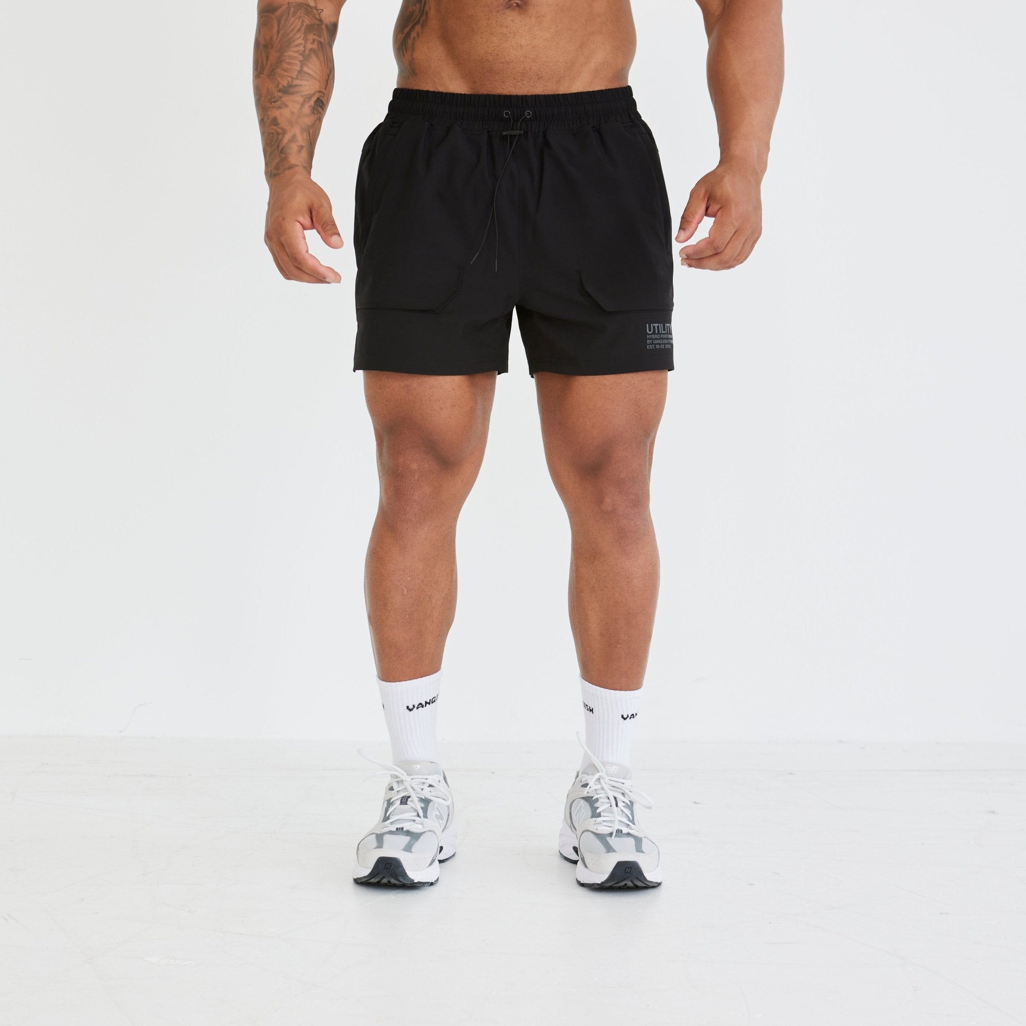 Vanquish Utility V3 Black 4" Shorts - Vanquish Fitness