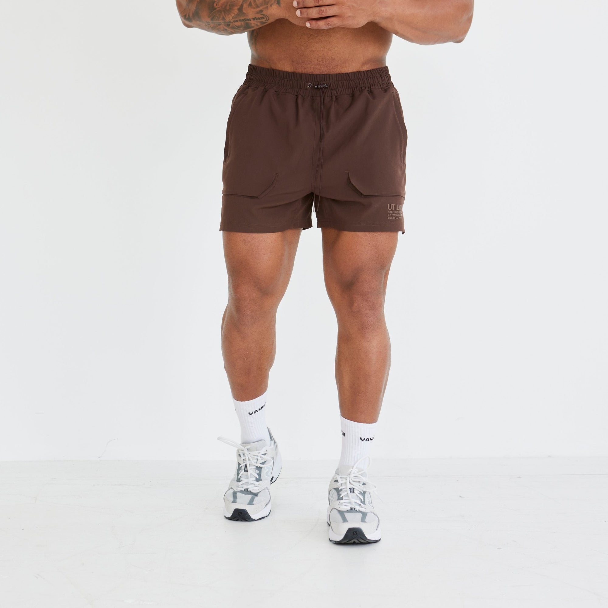 Vanquish Utility V3 Brown 4" Shorts - Vanquish Fitness