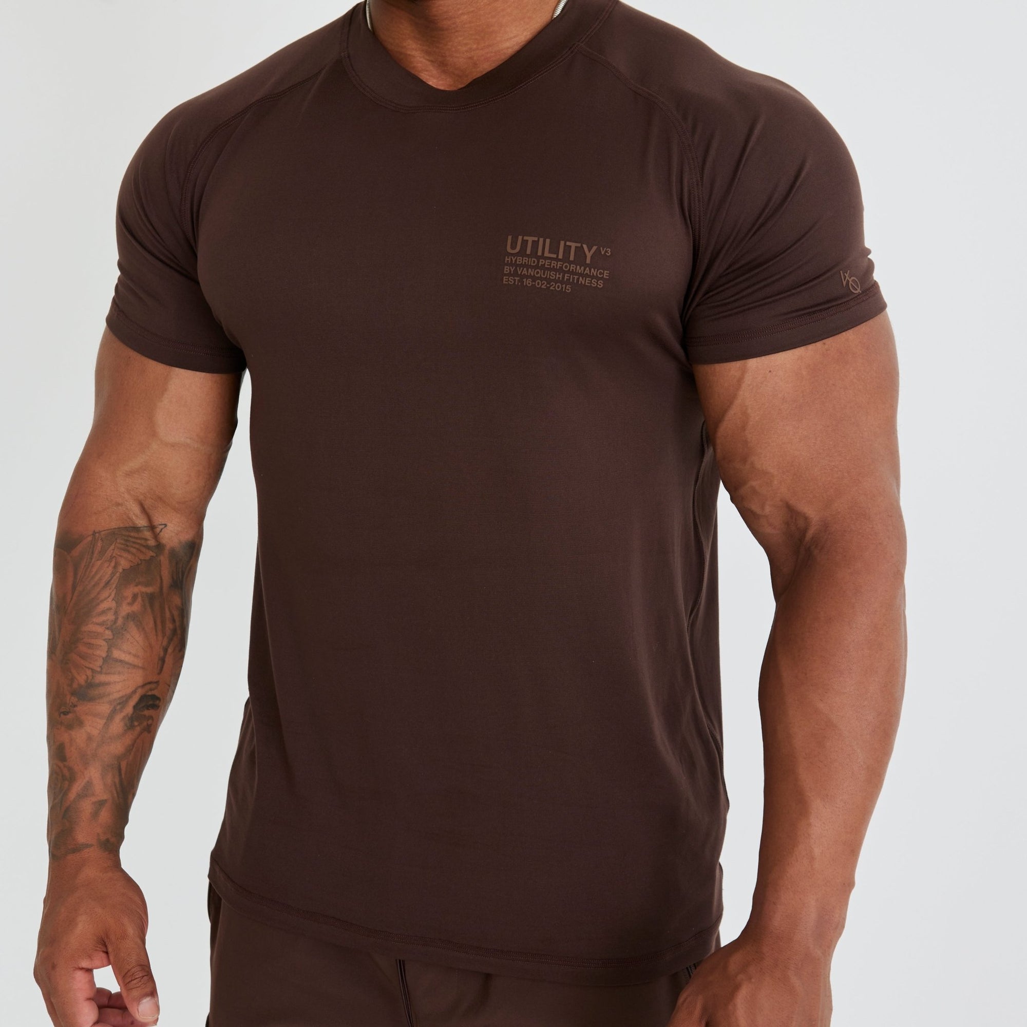 Vanquish Utility V3 Brown T Shirt - Vanquish Fitness