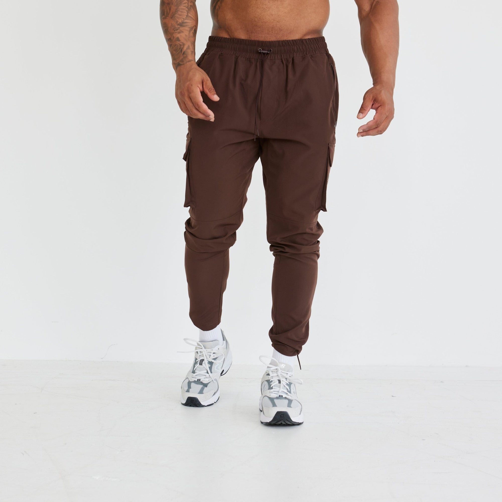 Vanquish Utility V3 Brown Tapered Cargo Pants - Vanquish Fitness
