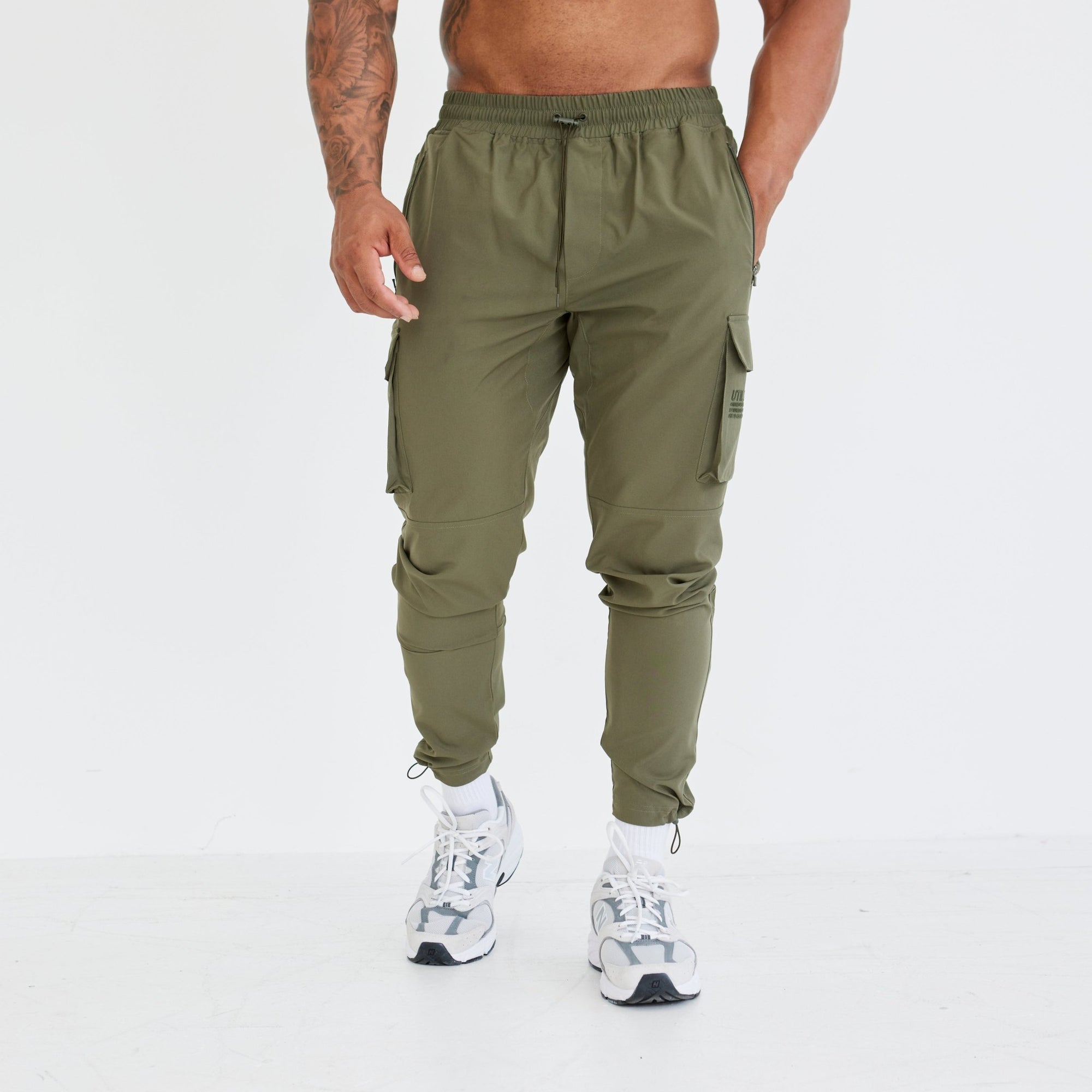 Vanquish Utility V3 Khaki Tapered Cargo Pants - Vanquish Fitness