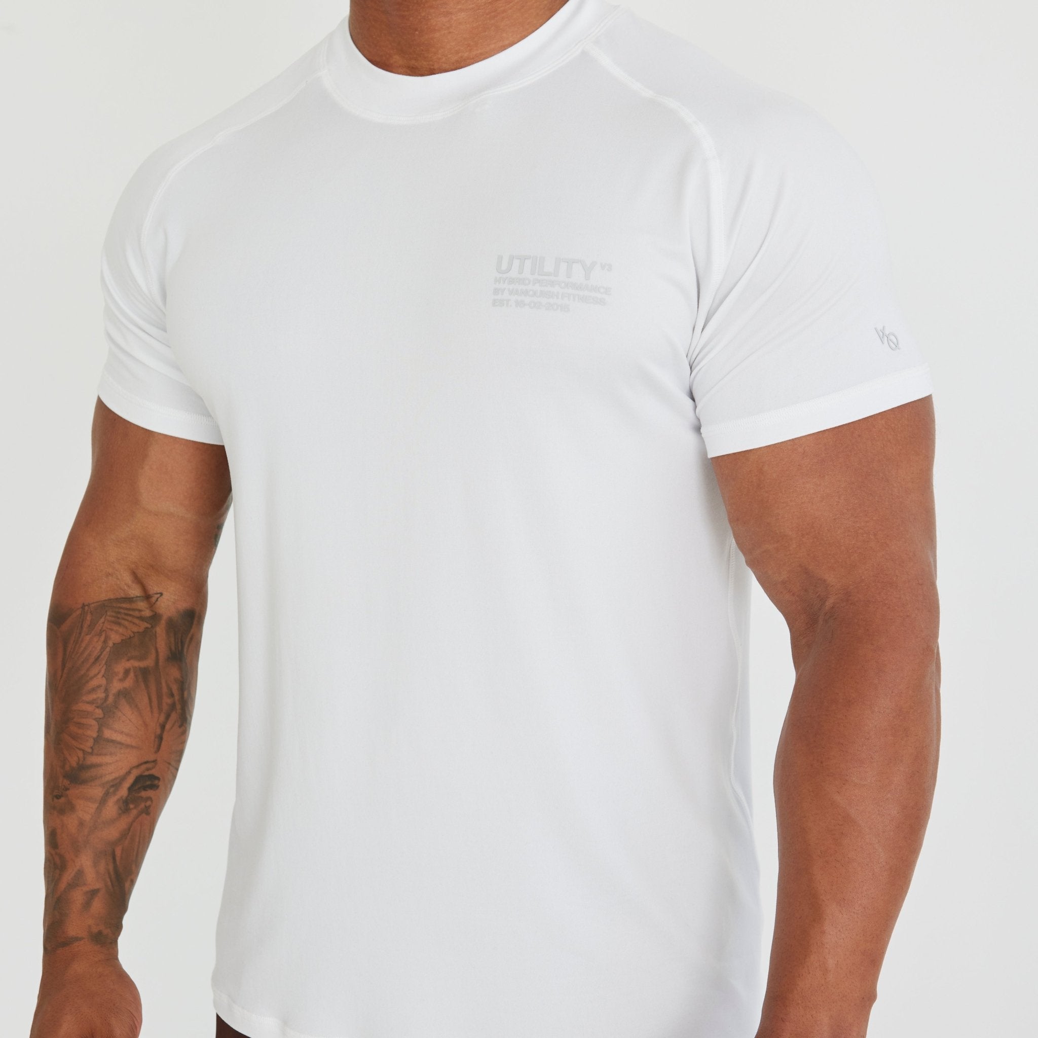 Vanquish Utility V3 White T Shirt - Vanquish Fitness