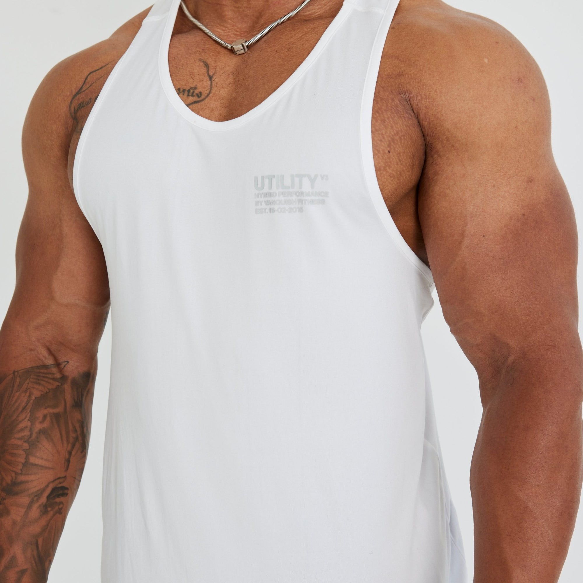Vanquish Utility V3 White Tank - Vanquish Fitness