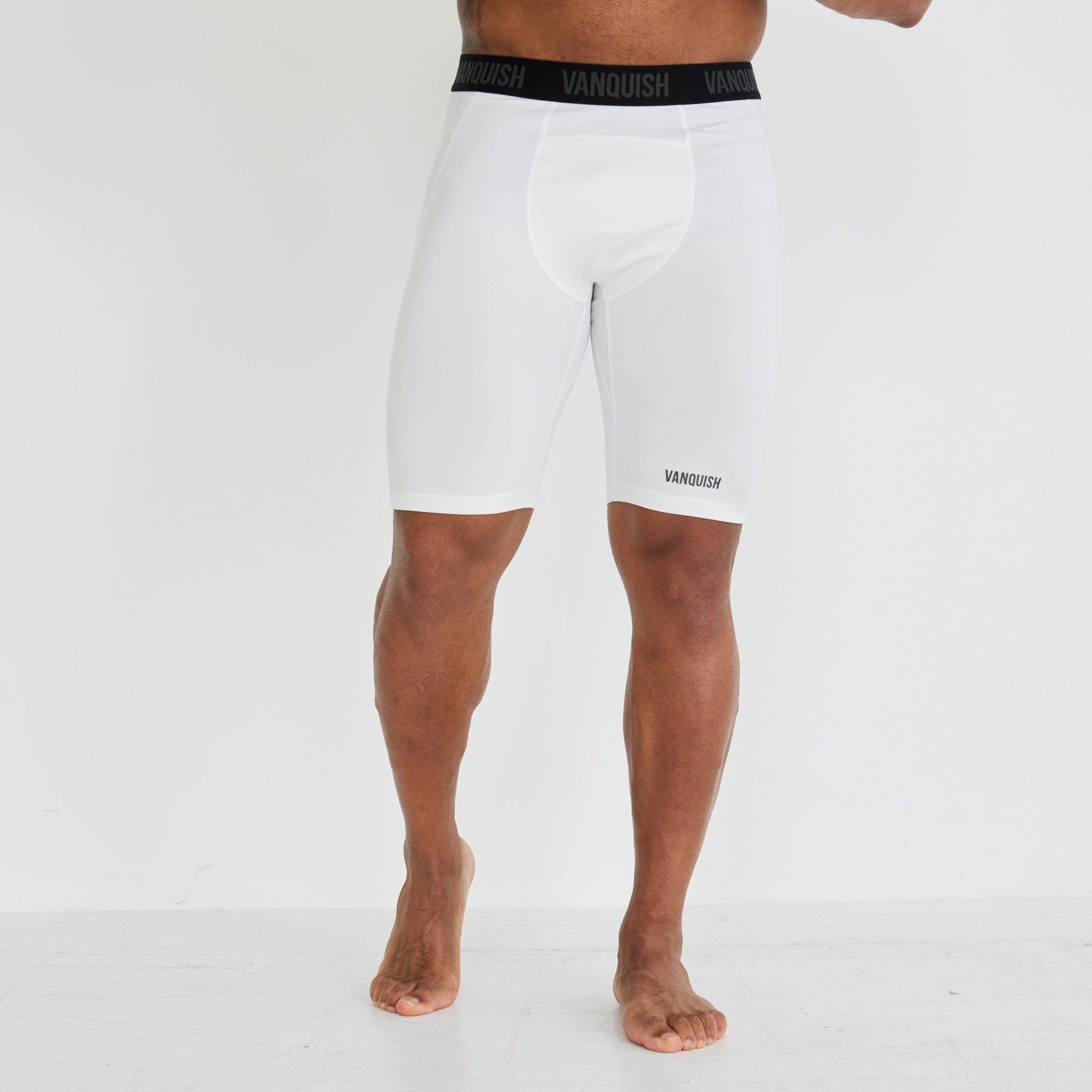 Vanquish Utility White Base Layer Shorts - Vanquish Fitness