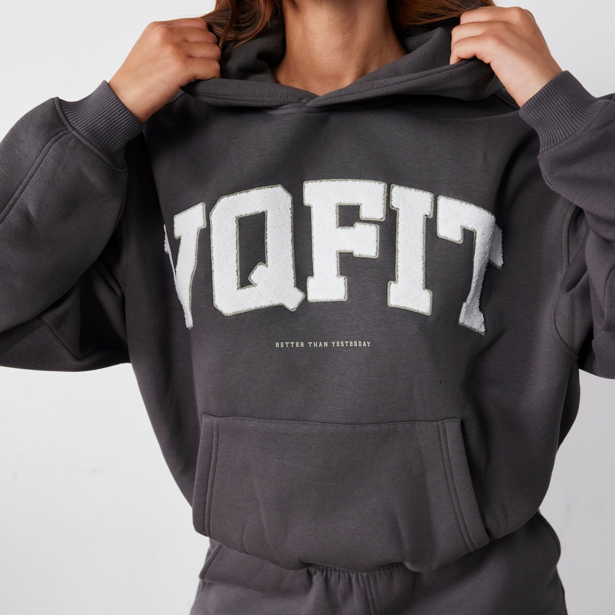 Vanquish Vintage Black VQFIT Oversized Hoodie - Vanquish Fitness